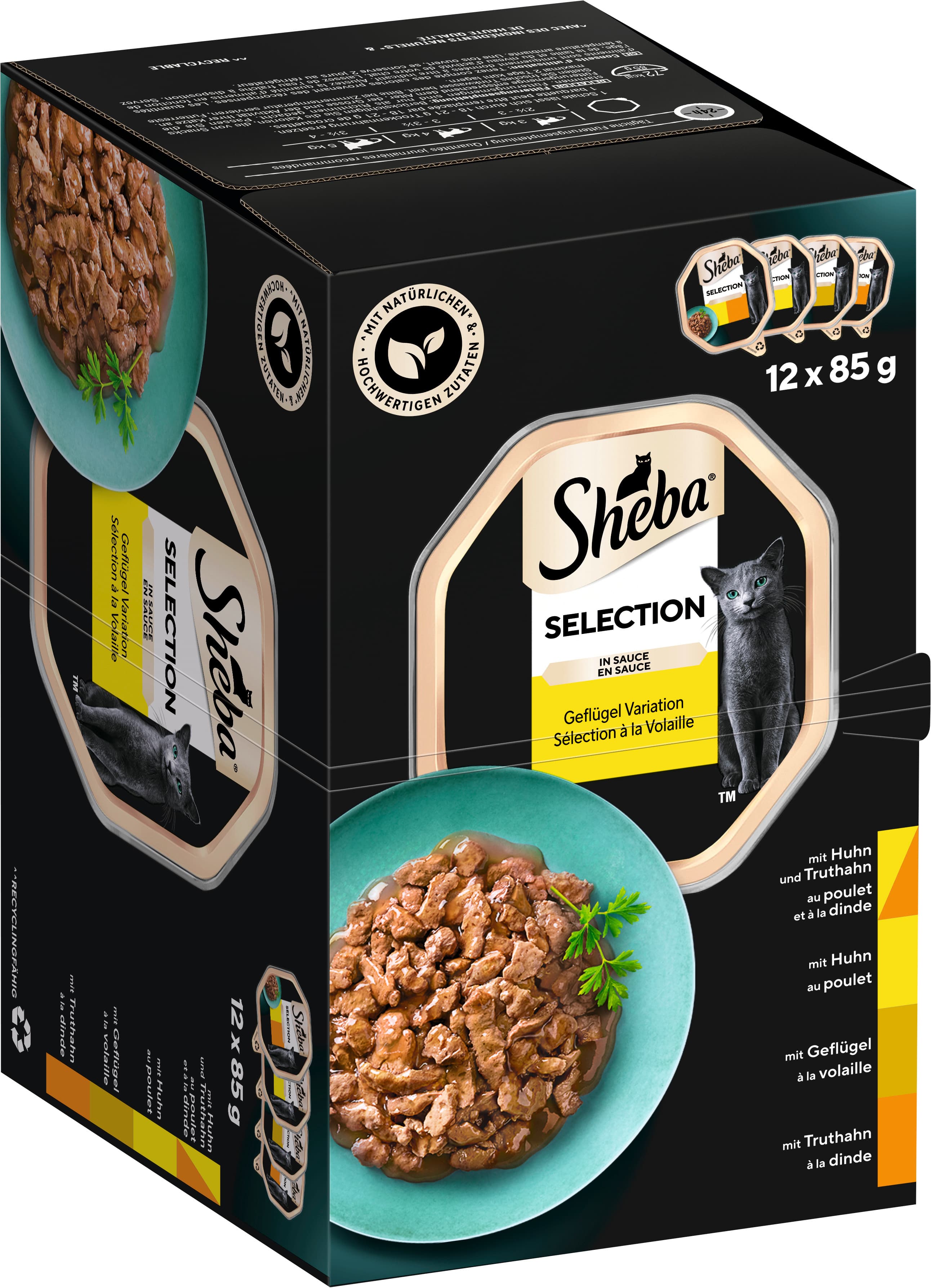 SHEBA® Výber Miska v omáčke 12x85g