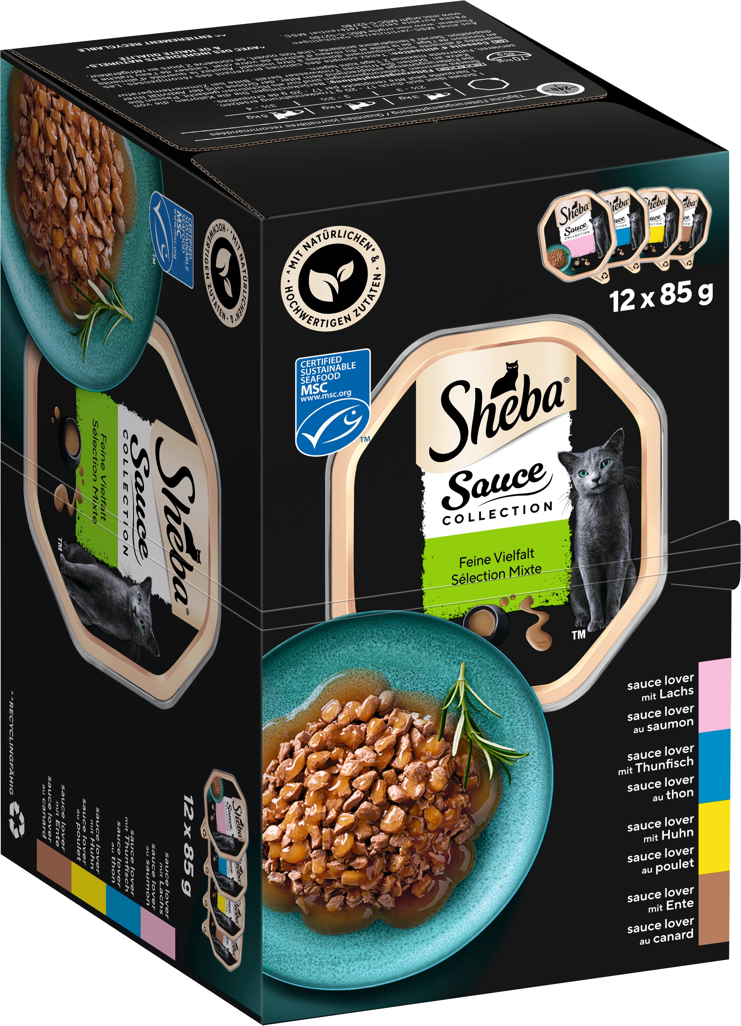 SHEBA® Sauce Lover Feine Vielfalt Schale 12x85g