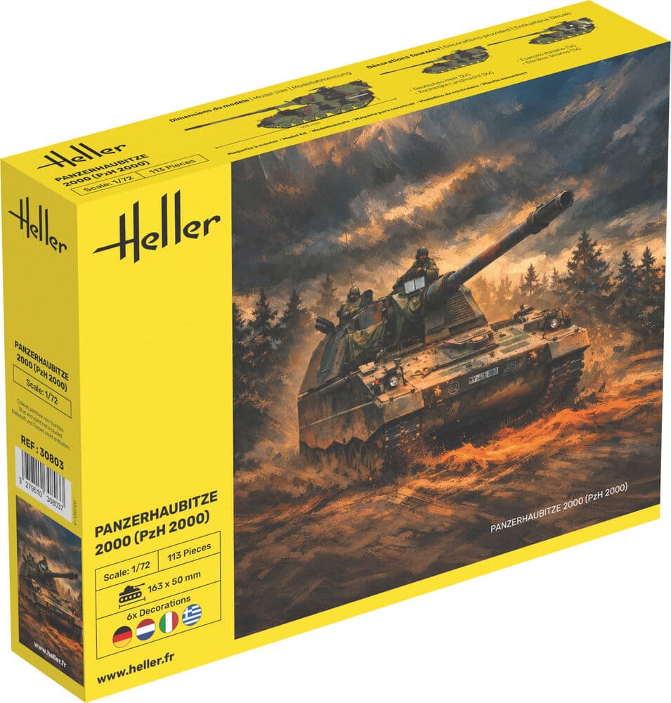 HELLER Panzerhaubitze 2000 (PzH 2000) Deutsches Heer Modellbausatz 1:72