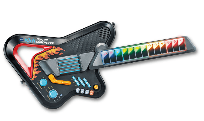 VTech - Kidi Guitar Superstar – interaktive E-Gitarre mit Lichteffekten und Bluetooth