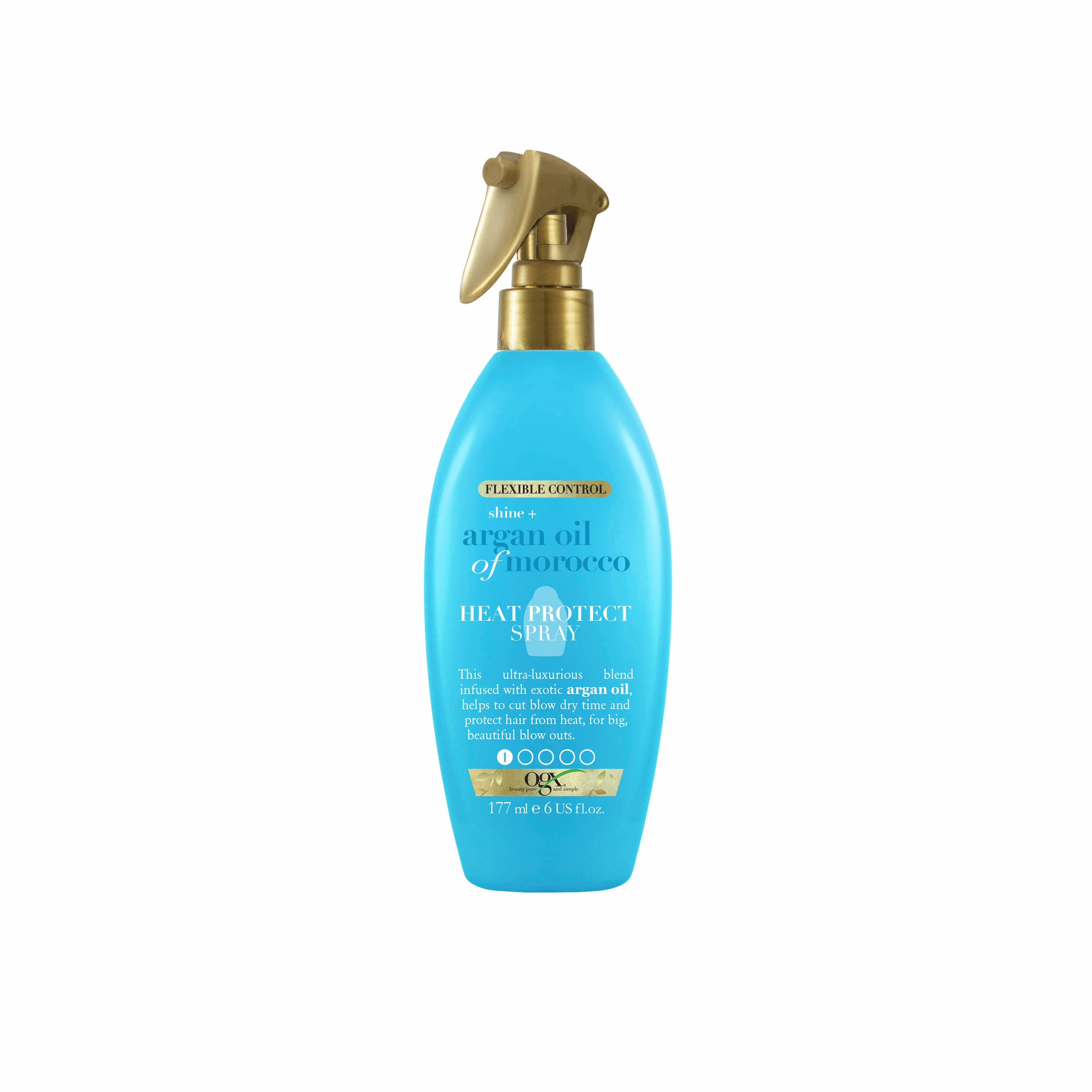 OGX Hitzeschutzspray flexible control shine + argan oil of morroco