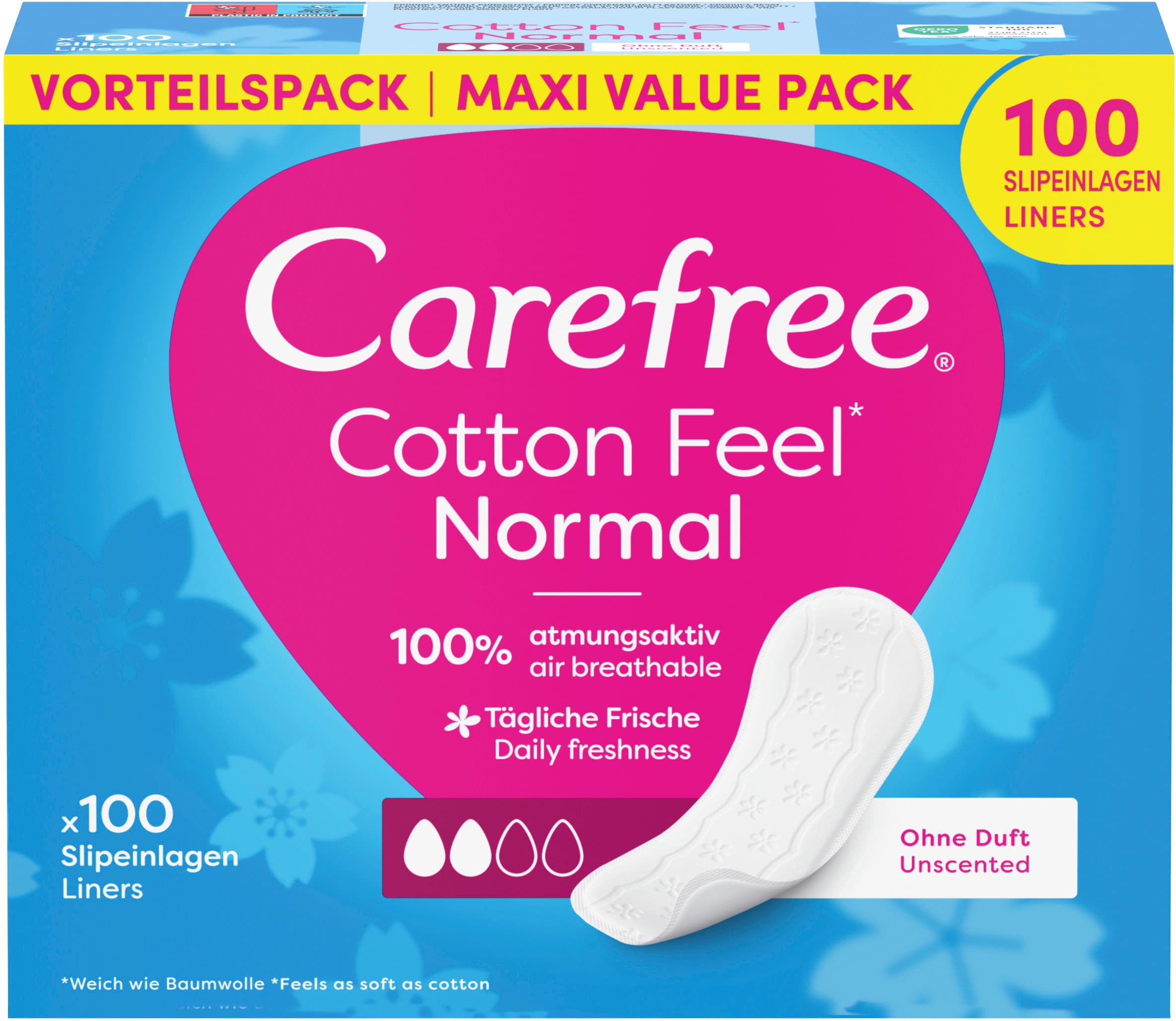 Carefree Slipeinlagen Cotton Feel Normal Maxi Pack
