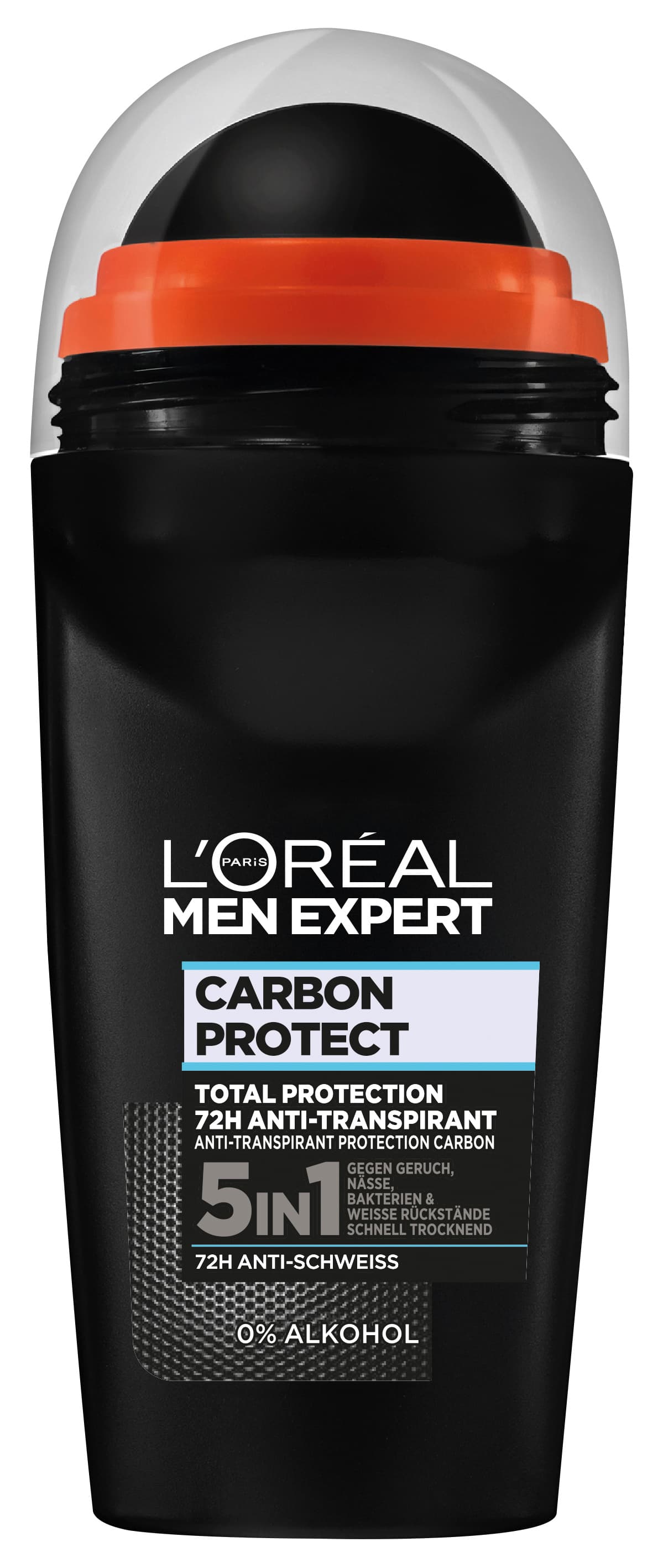 L'Oréal Paris Deo Roll-on Carbon Protect für Männer - 5 in 1 Deodorant 48h Schutz vor Schweiß: Frische & Kontrolle