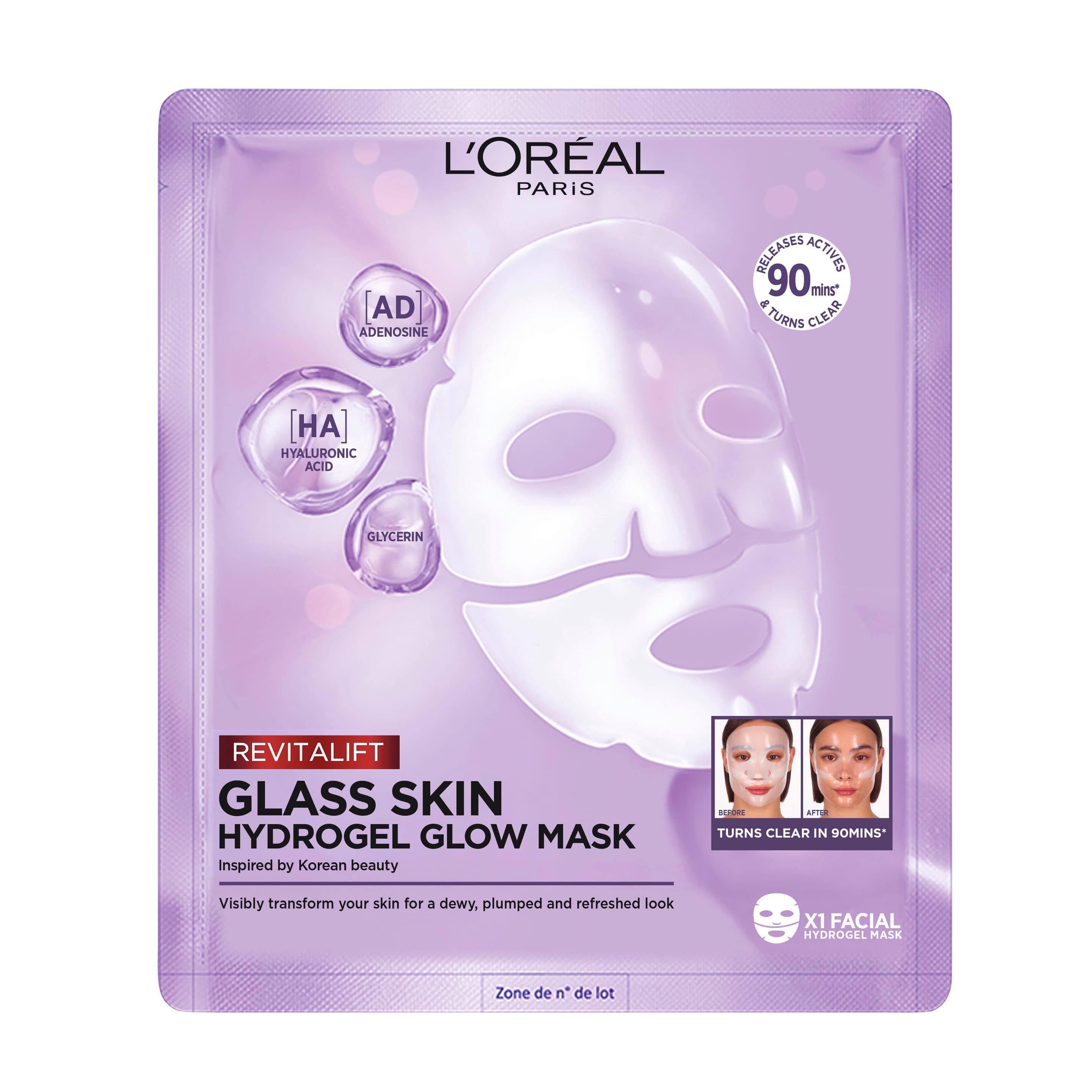 L'Oréal Paris Revitalift Filler Glass Skin Hydrogel Glow Mask