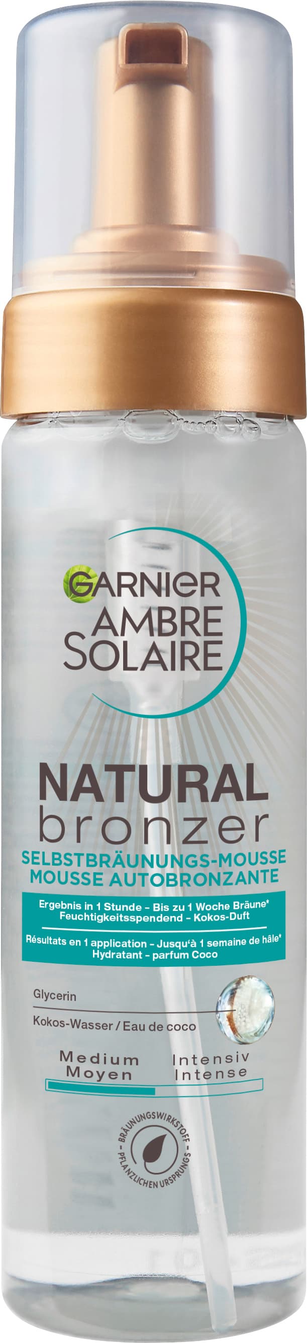 Mousse bronceador natural Garnier Ambre Solaire