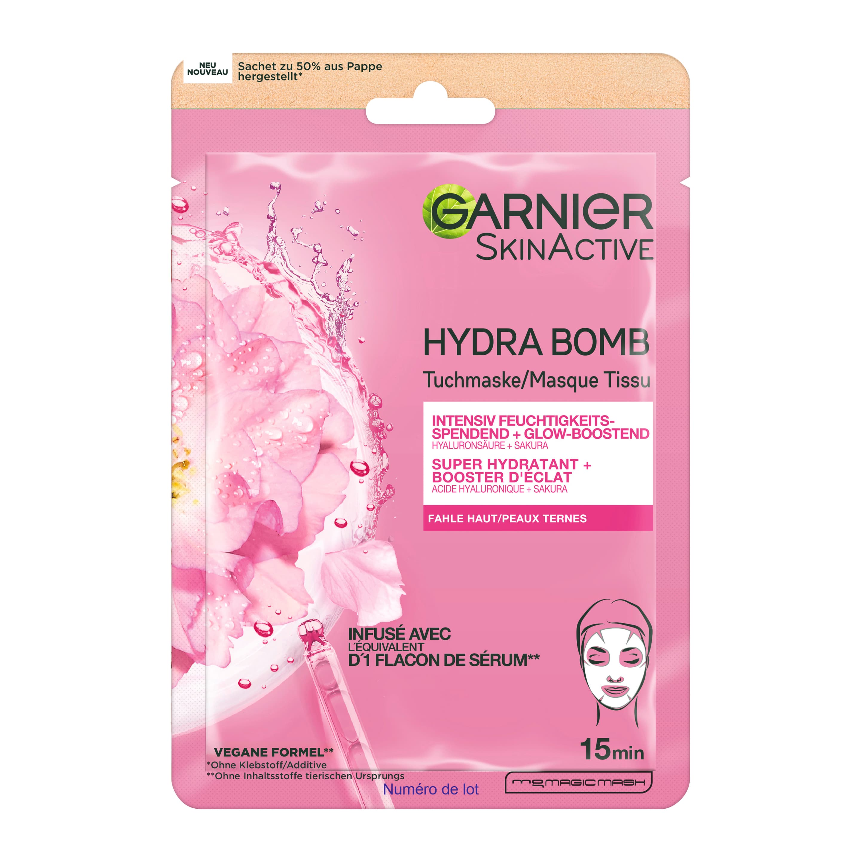 GARNIER Skin Active Hydra Bomb Tuchmaske Sakura