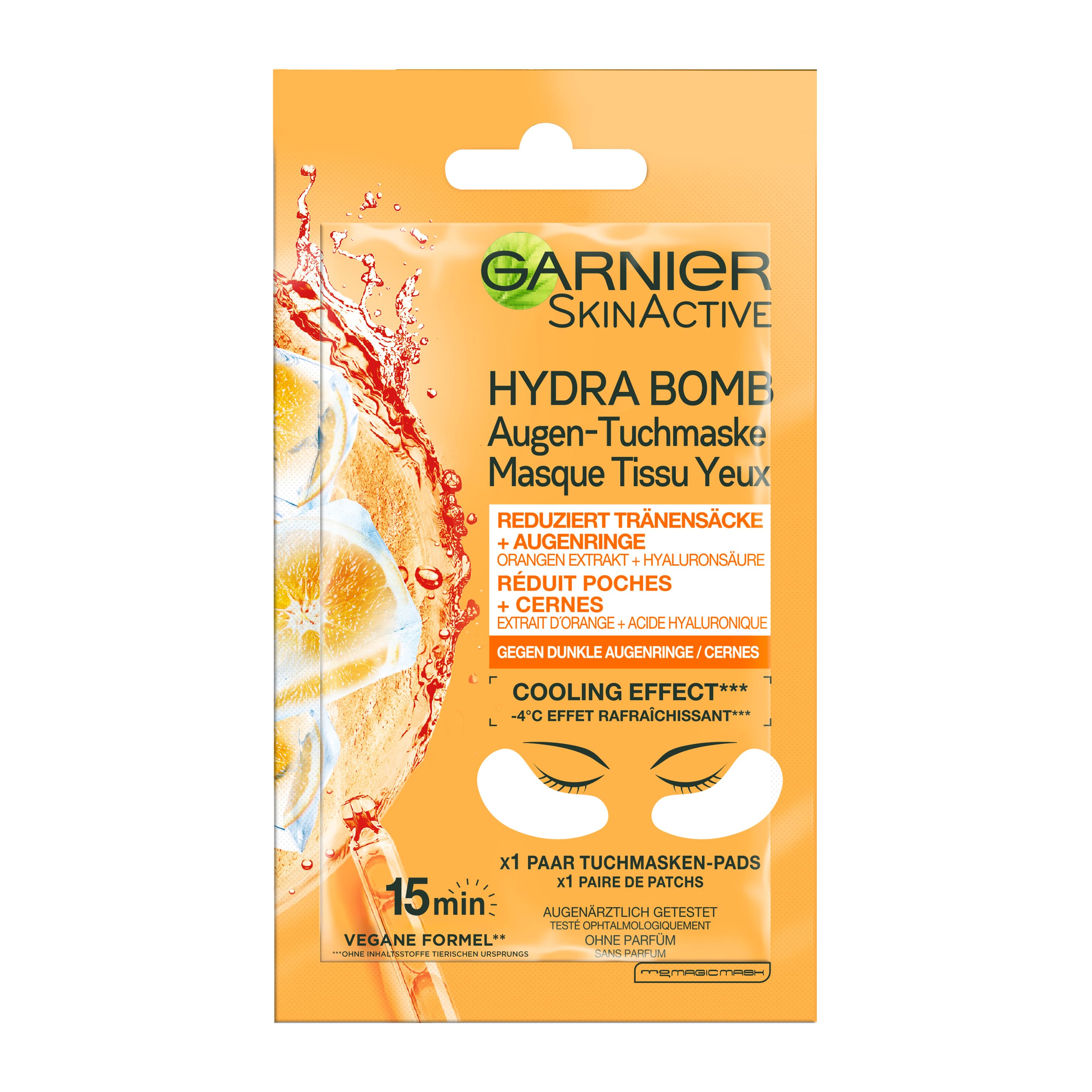 Garnier Hydra Bomb Augen-Tuchmaske Orange