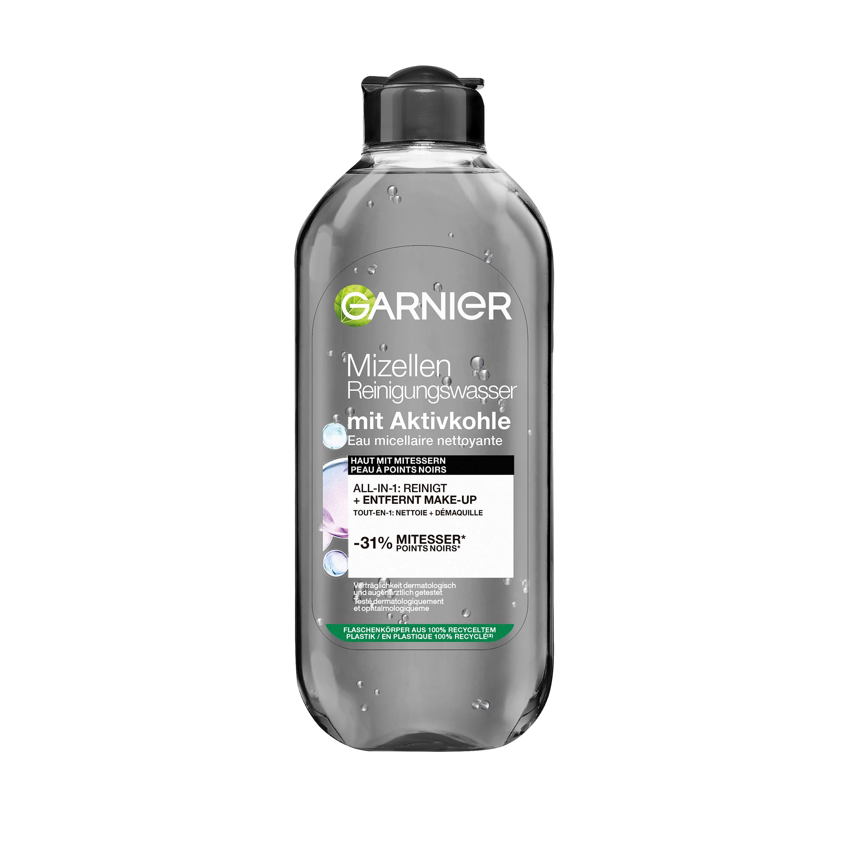 Garnier Skin Active Hautklar Mizellen Jelly Reinigungswasser mit Aktivkohle und Salicylsäure