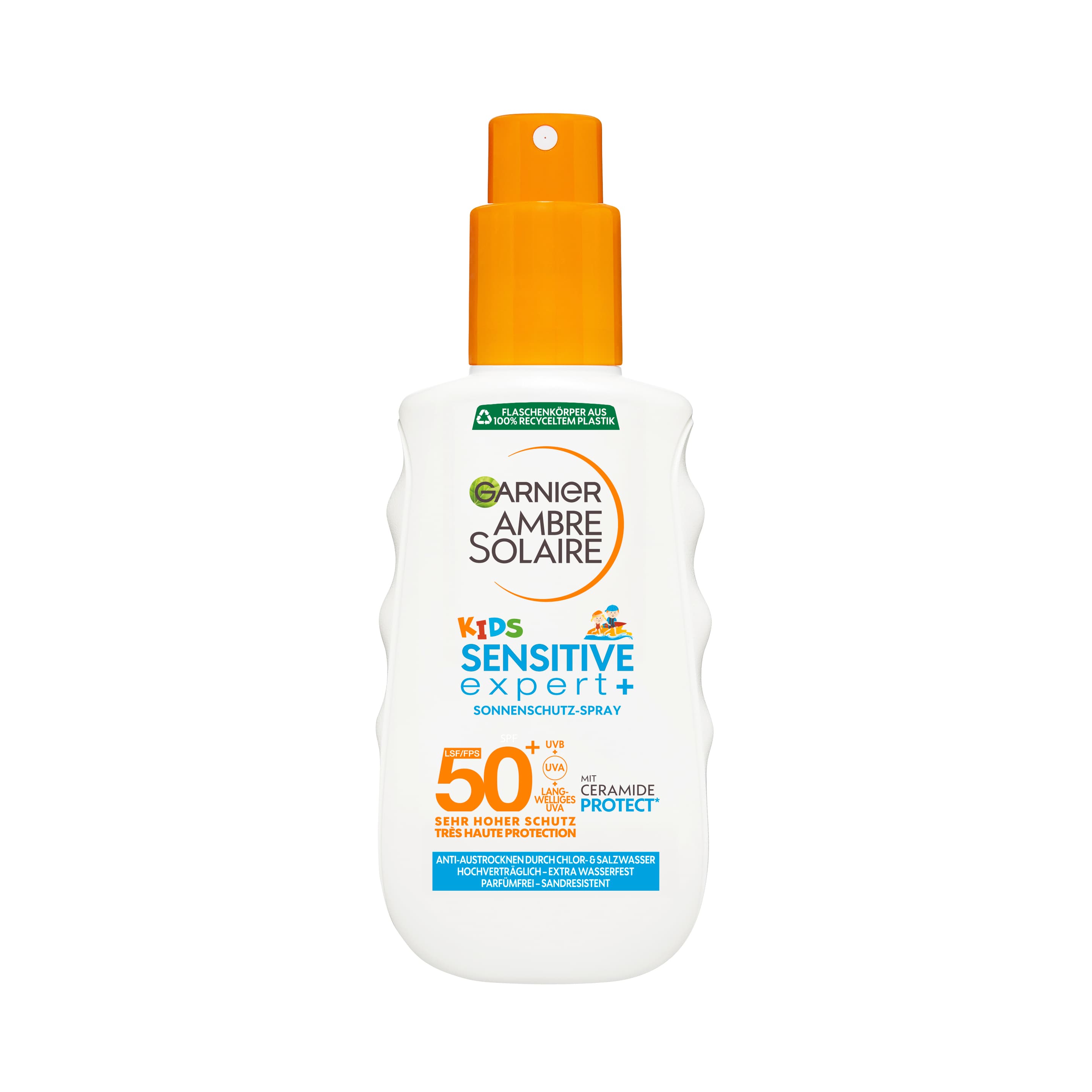 Detský sprej na opaľovanie Garnier Ambre Solaire Sensitive SPF50+