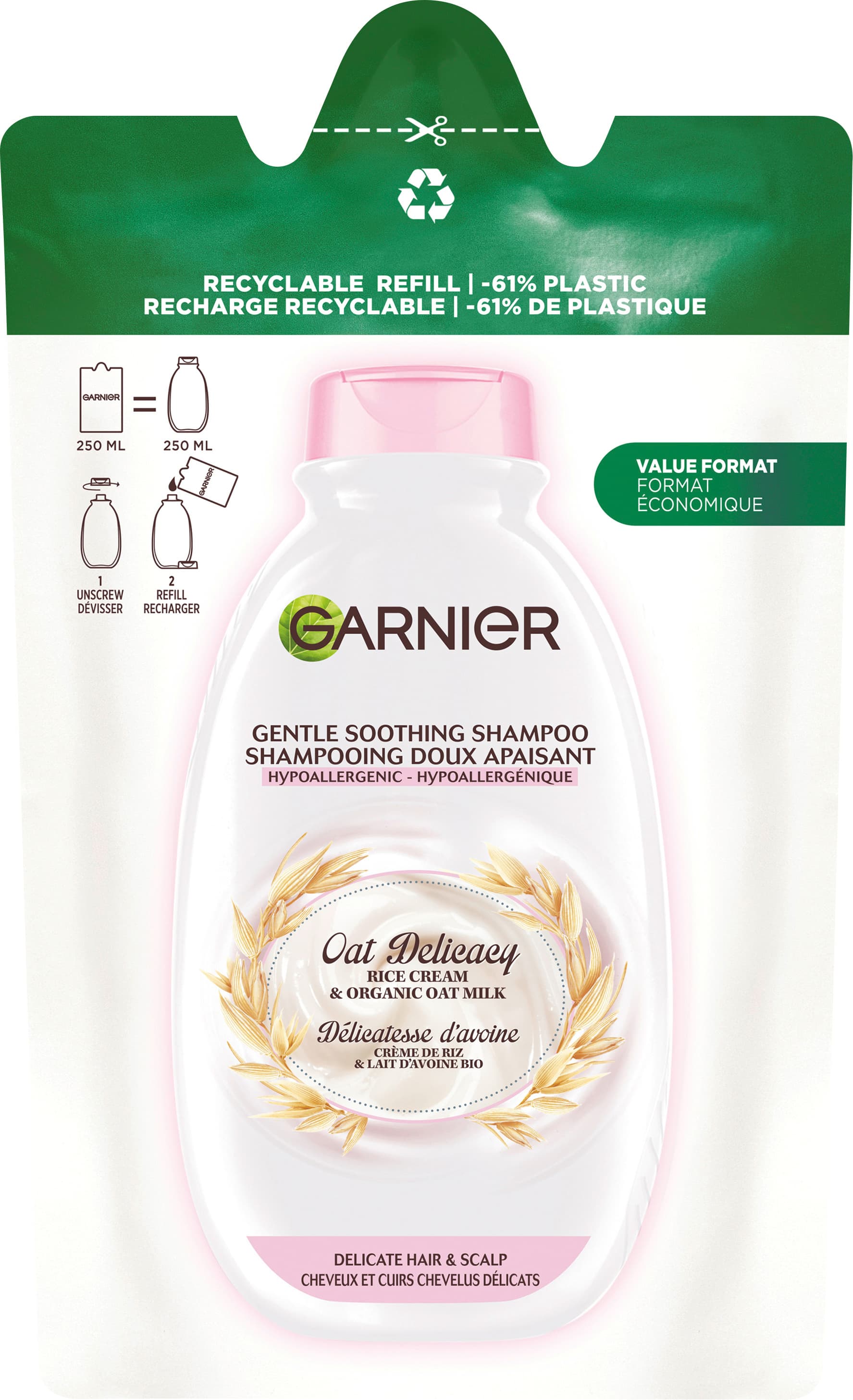 Garnier Shampoo Sanfte Hafermilch Nachfüllpack