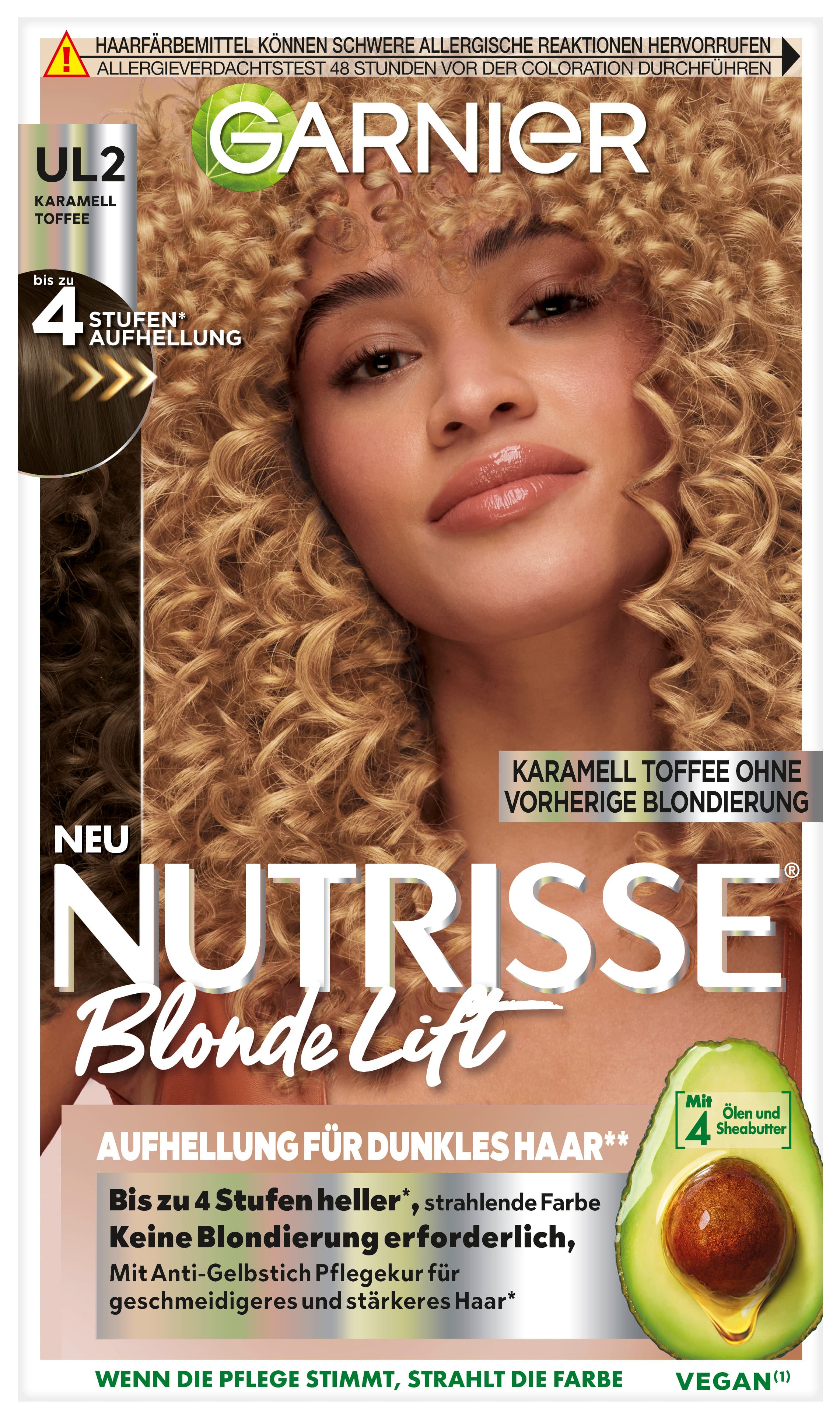 Garnier Nutrisse Blonde Lift Karamell Toffee - Aufhellung für dunkles Haar UL2