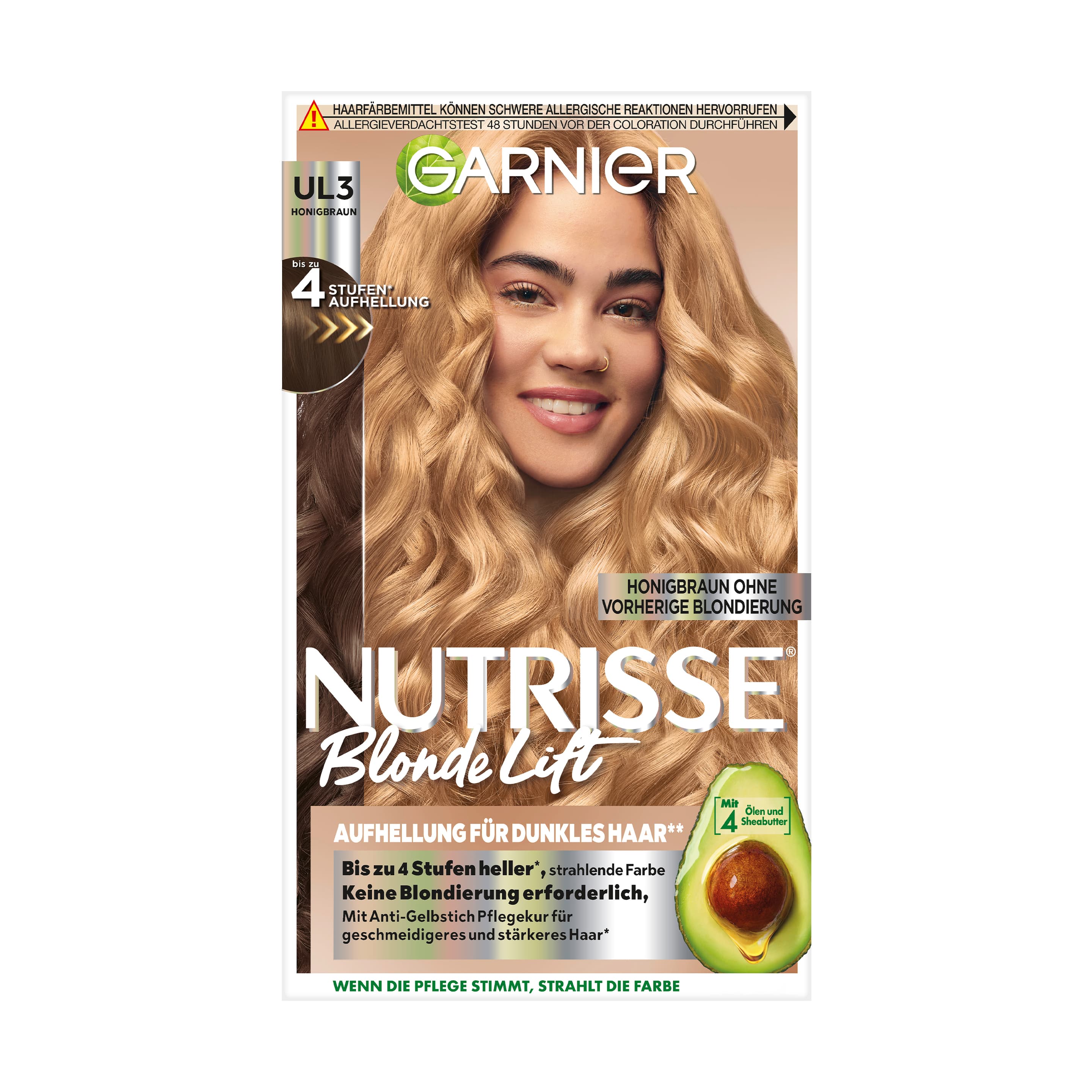 Garnier Nutrisse Blonde Lift Honigbraun - Aufhellung für dunkles Haar UL3