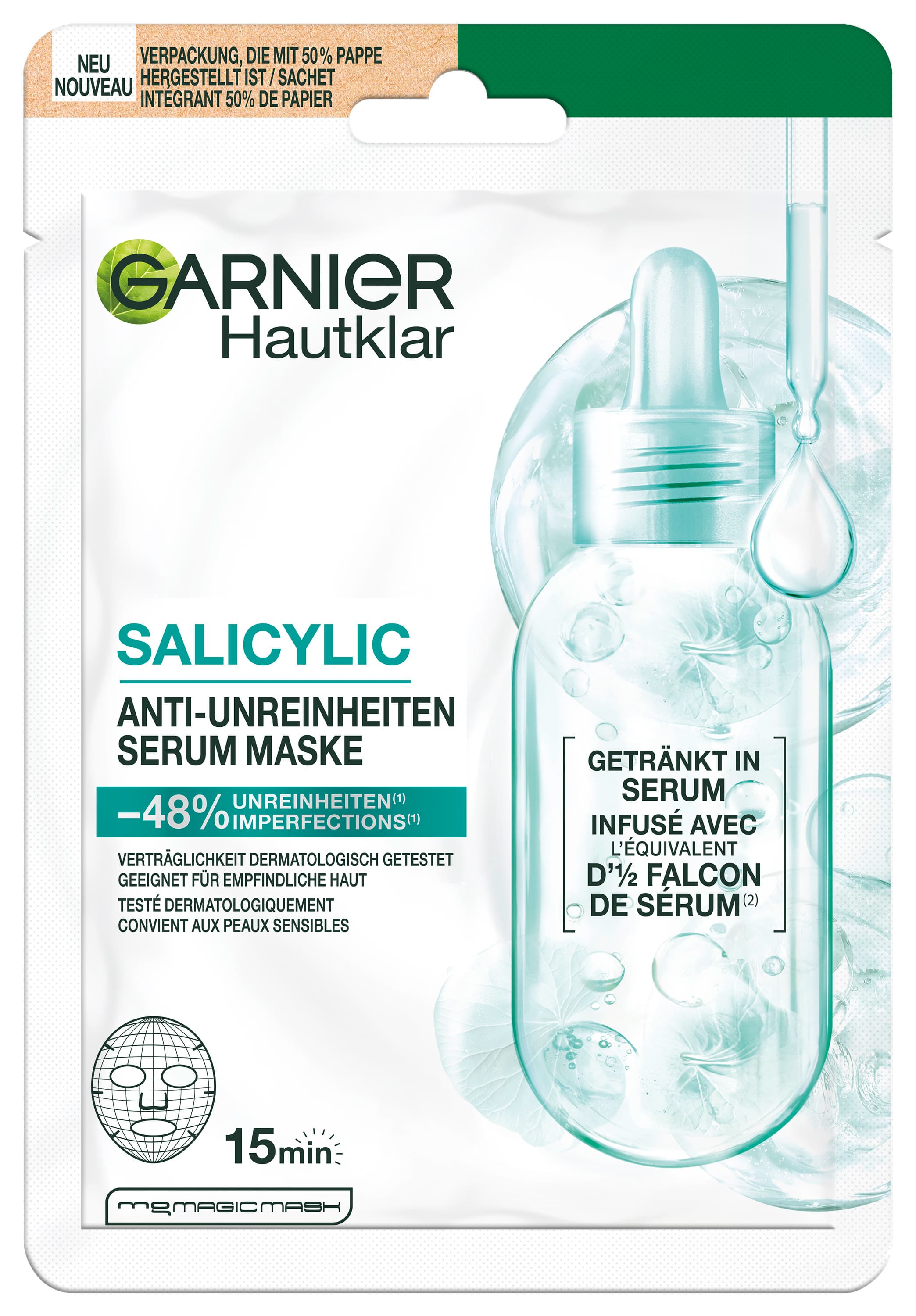 Garnier Hautklar Salicylic Anti-Unreinheiten Serum Maske
