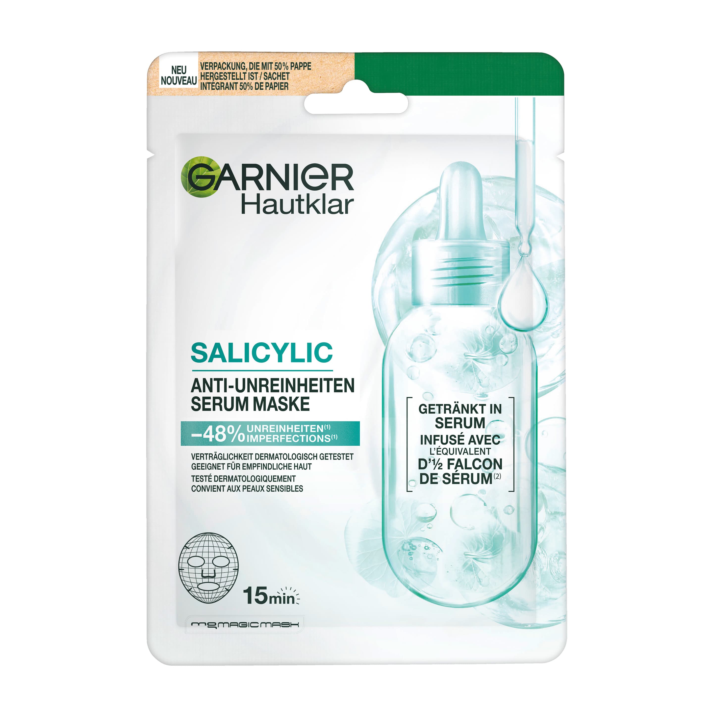 Garnier Hautklar Salicylic Anti-Unreinheiten Serum Maske