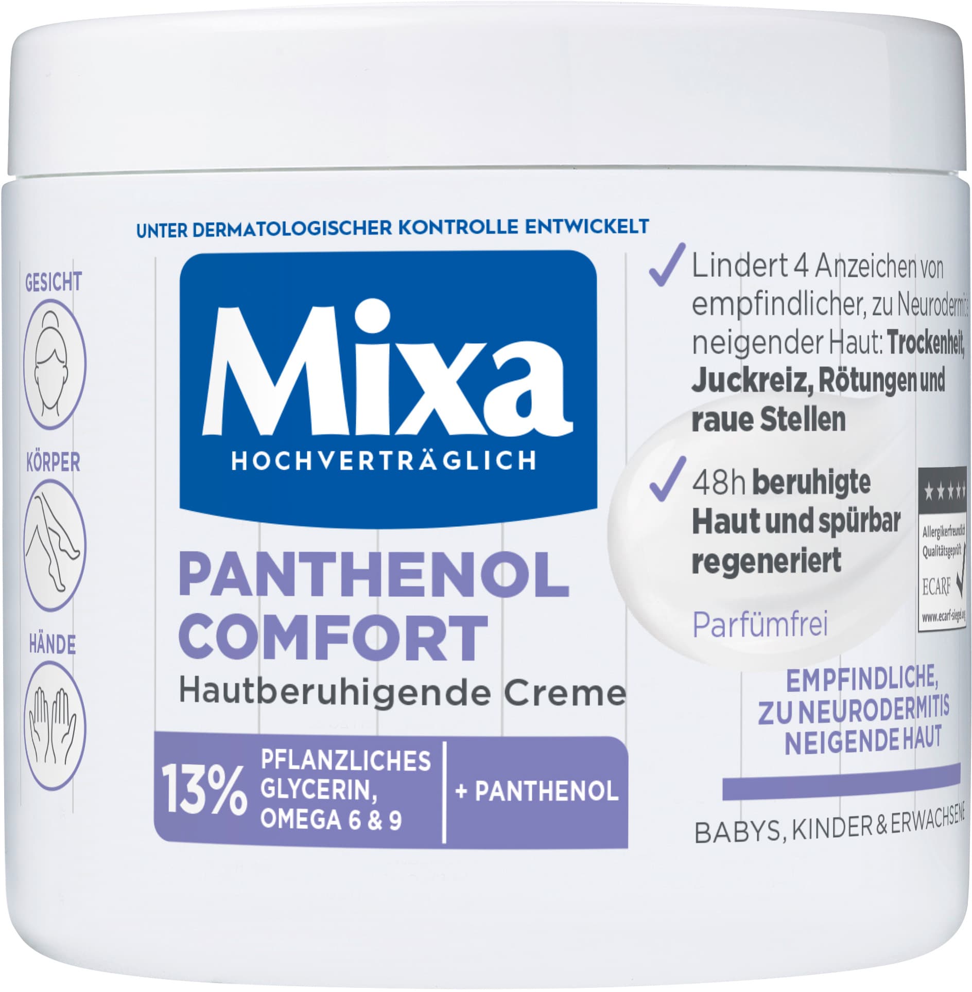 Mixa Panthenol Comfort hautberuhigende Creme