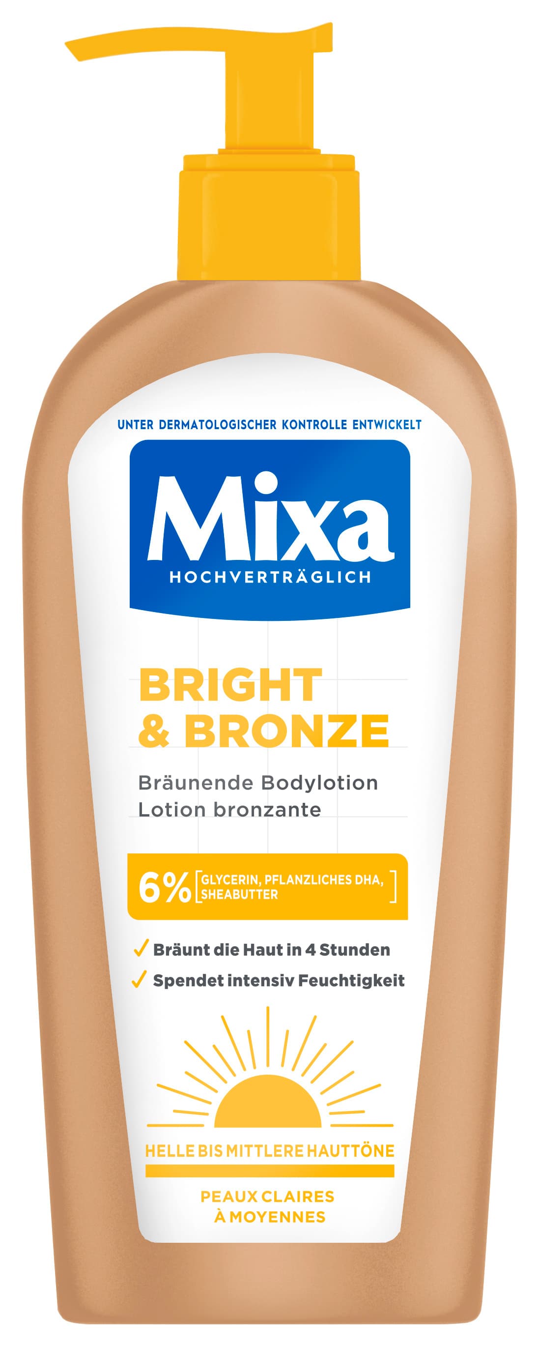 Mixa Bright & Bronze Selbstbräunende Bodylotion