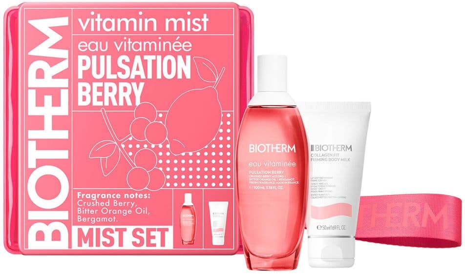 BIOTHERM Eau Vitaminée Pulsation Berry Eau de Toilette und Collagen Fit Body Milk Geschenkpackung