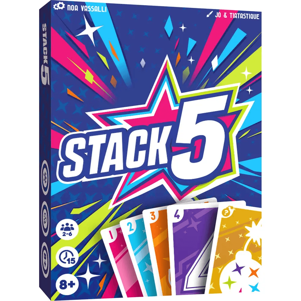 ATM GAMING - Stack 5 – rasantes Kartenspiel für 2–6 Spieler ab 8 Jahren