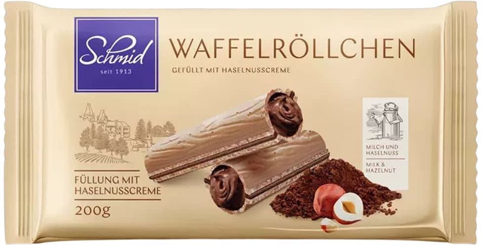 Schmid Waffelrollen Haselnusscreme