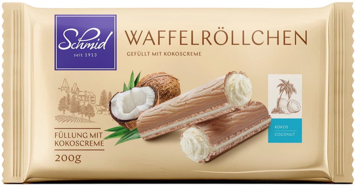 Schmid Waffelrollen Kokoscreme