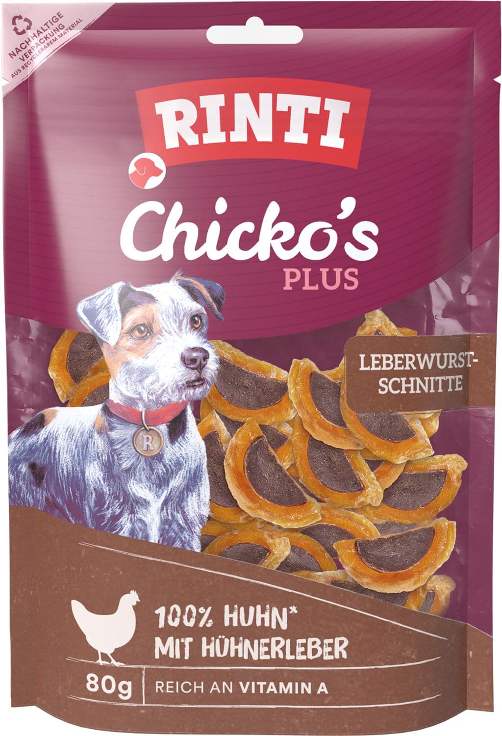 RINTI Hundesnack Chicko's Plus Leberwurstschnitten