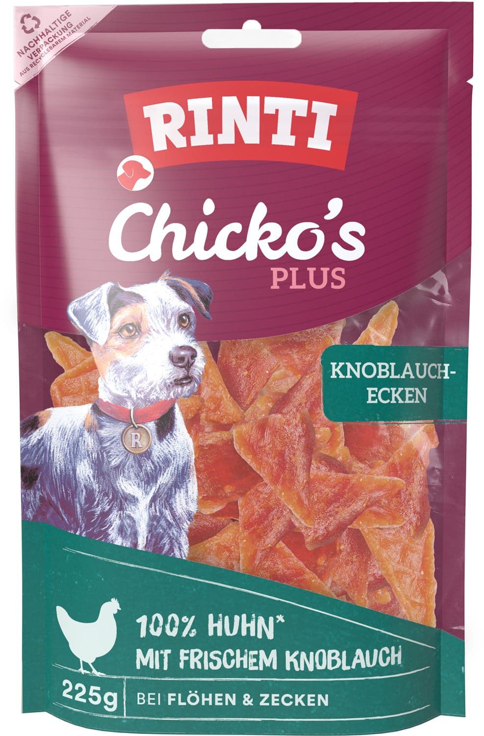 RINTI Hundesnack Chicko's Plus Knoblauchecken