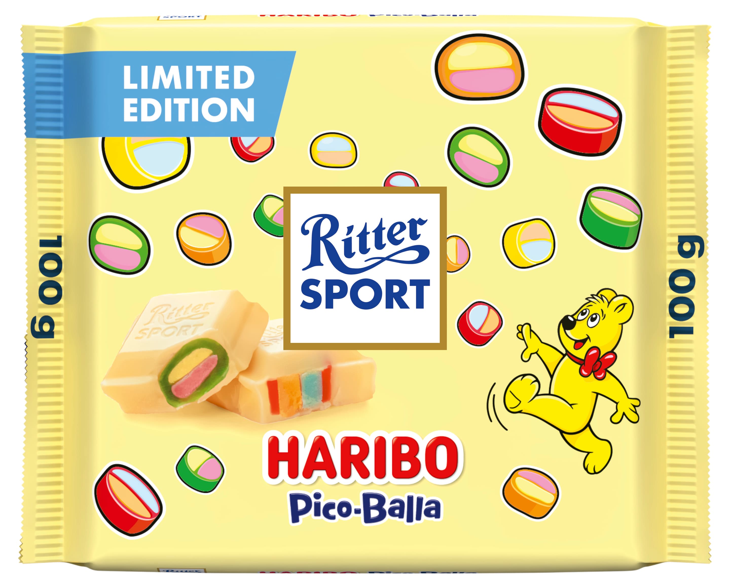 Ritter Sport x Haribo Pico-Balla Schokolade Weiß