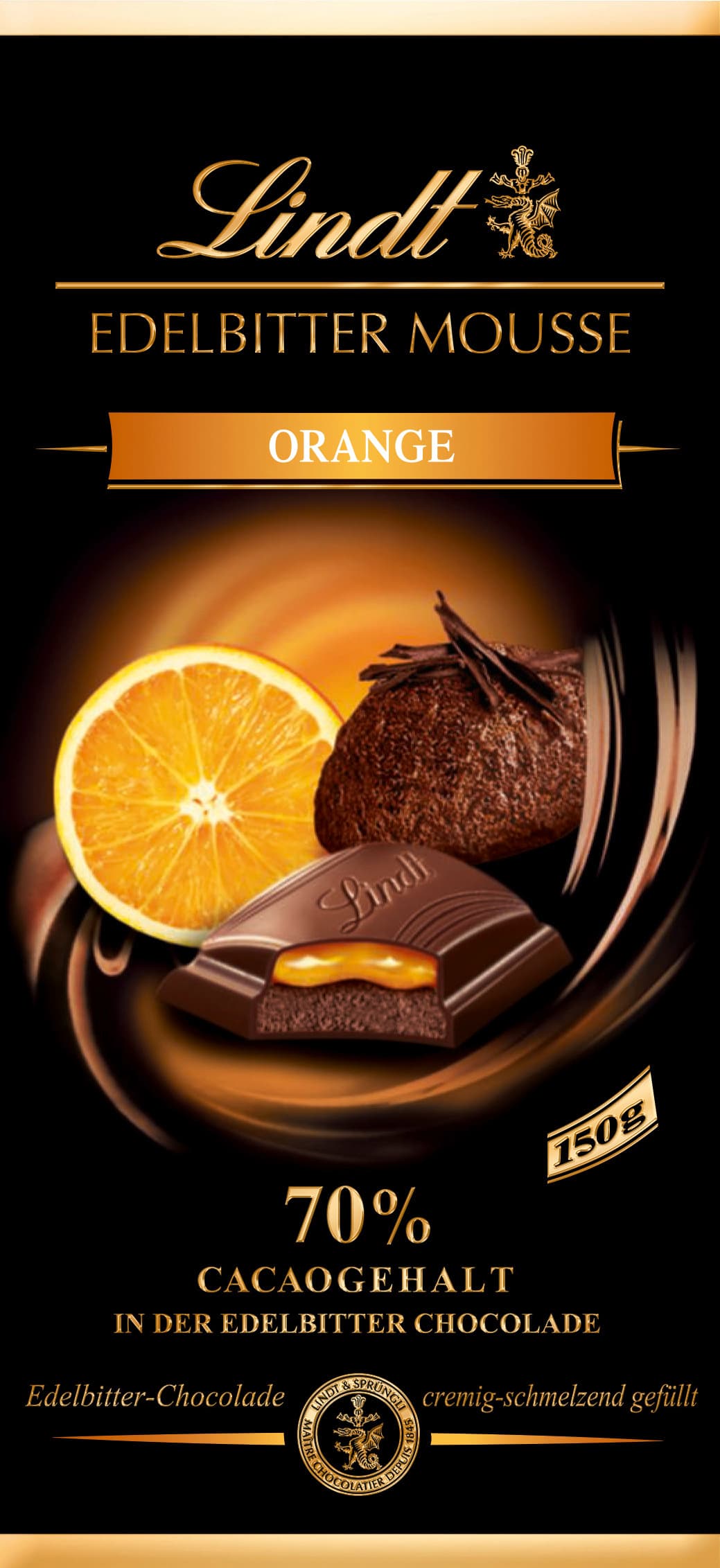 Lindt Edelbitter Mousse Orange