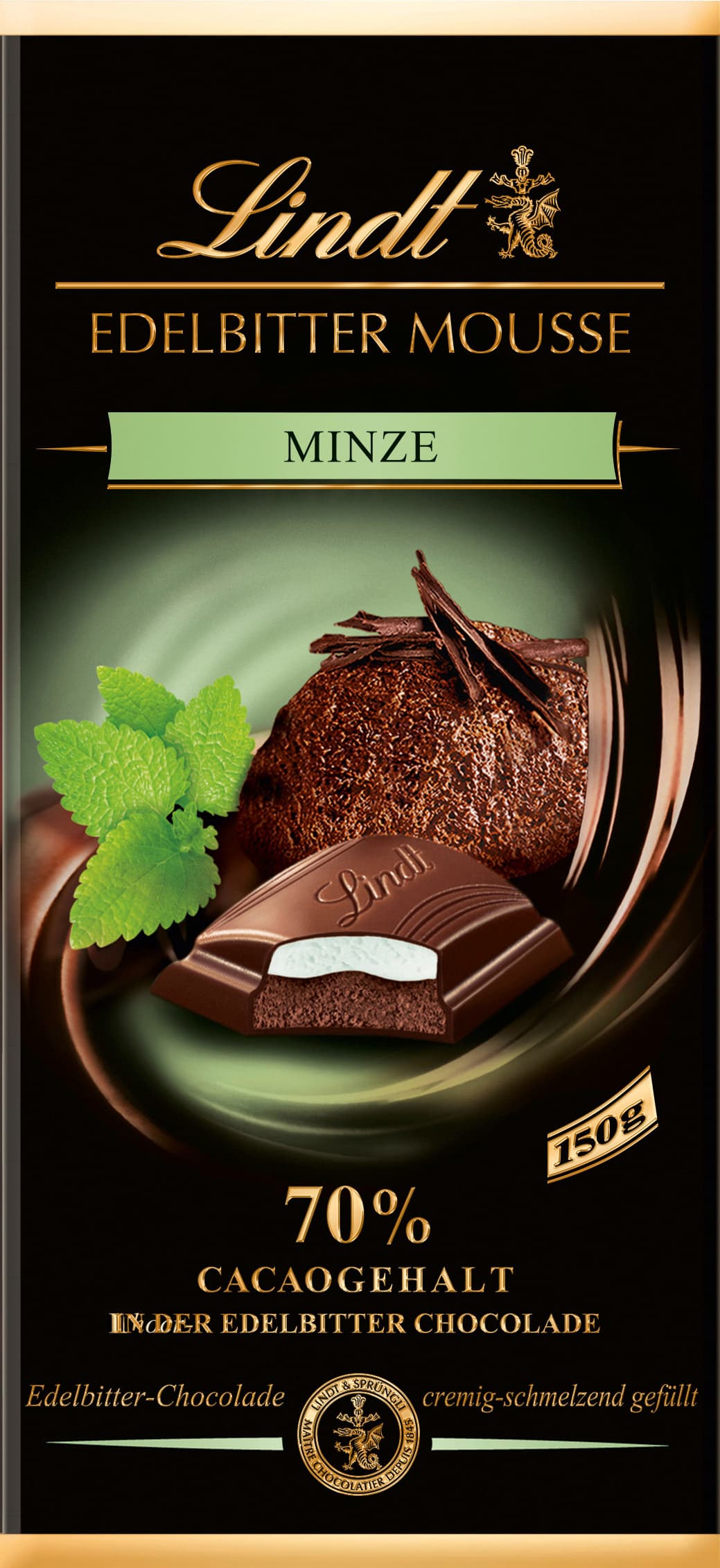 Lindt Edelbitter Mousse Minze