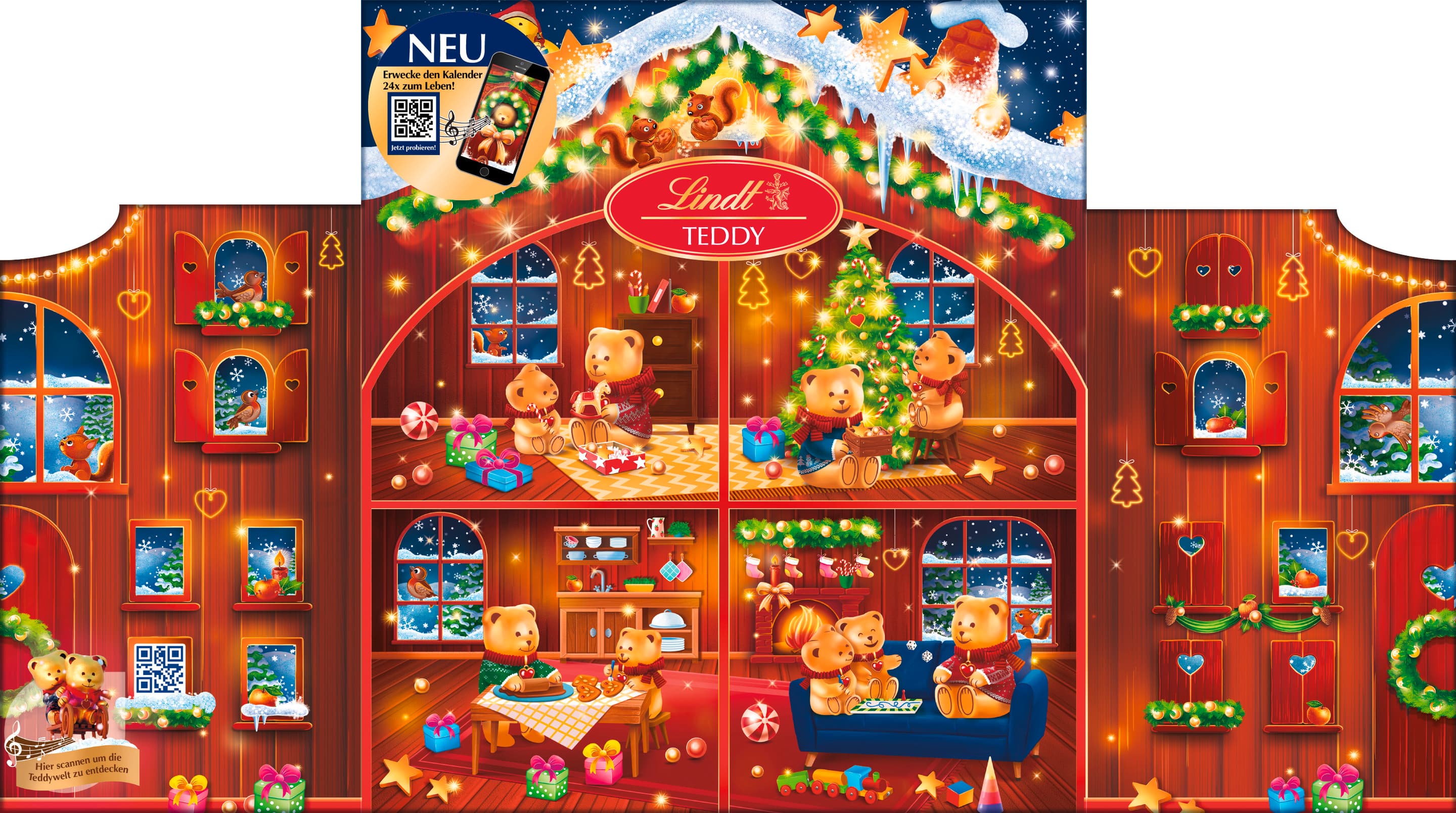 Lindt Adventskalender Teddy klein