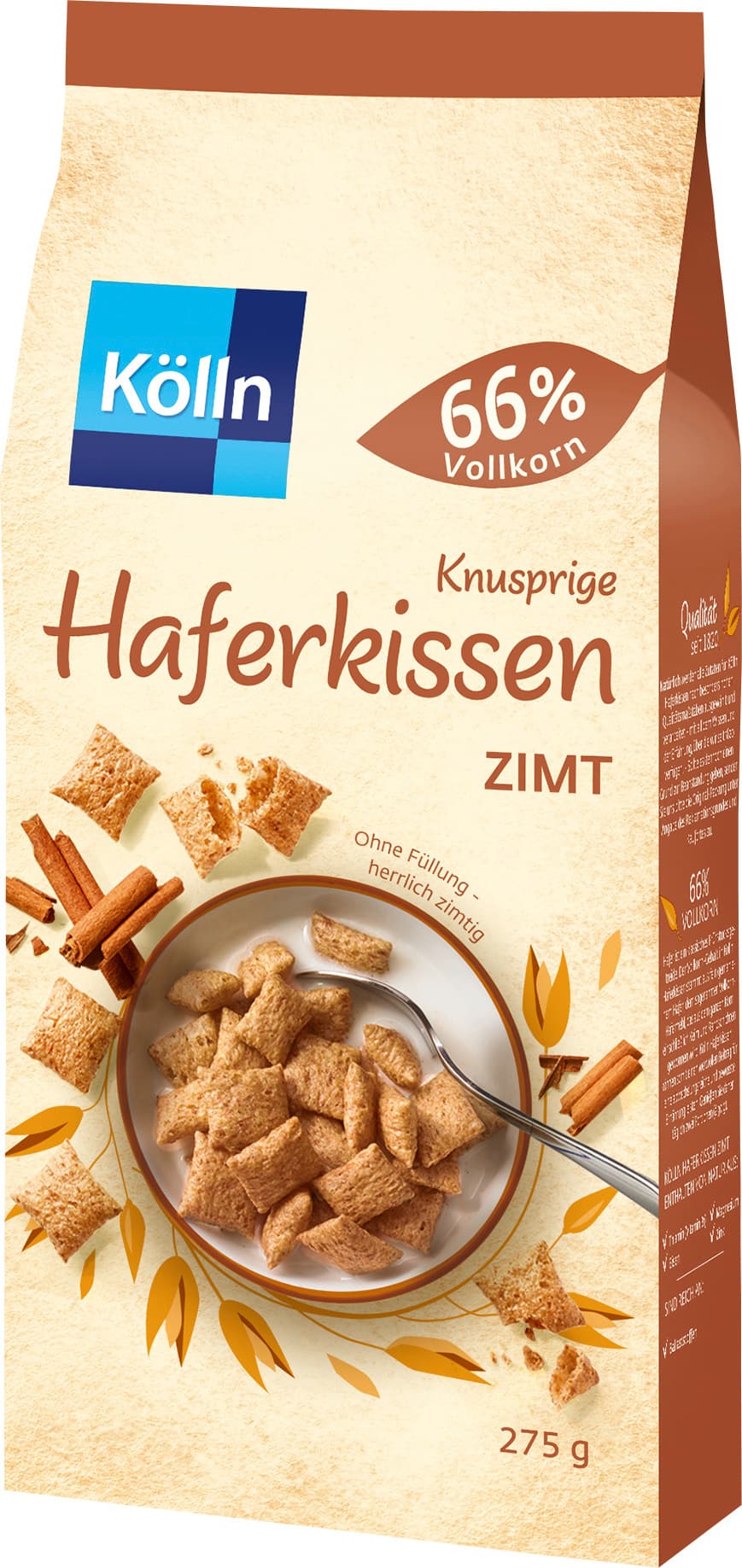 Kölln Chrumkavé ovsené vankúšiky so Škorica