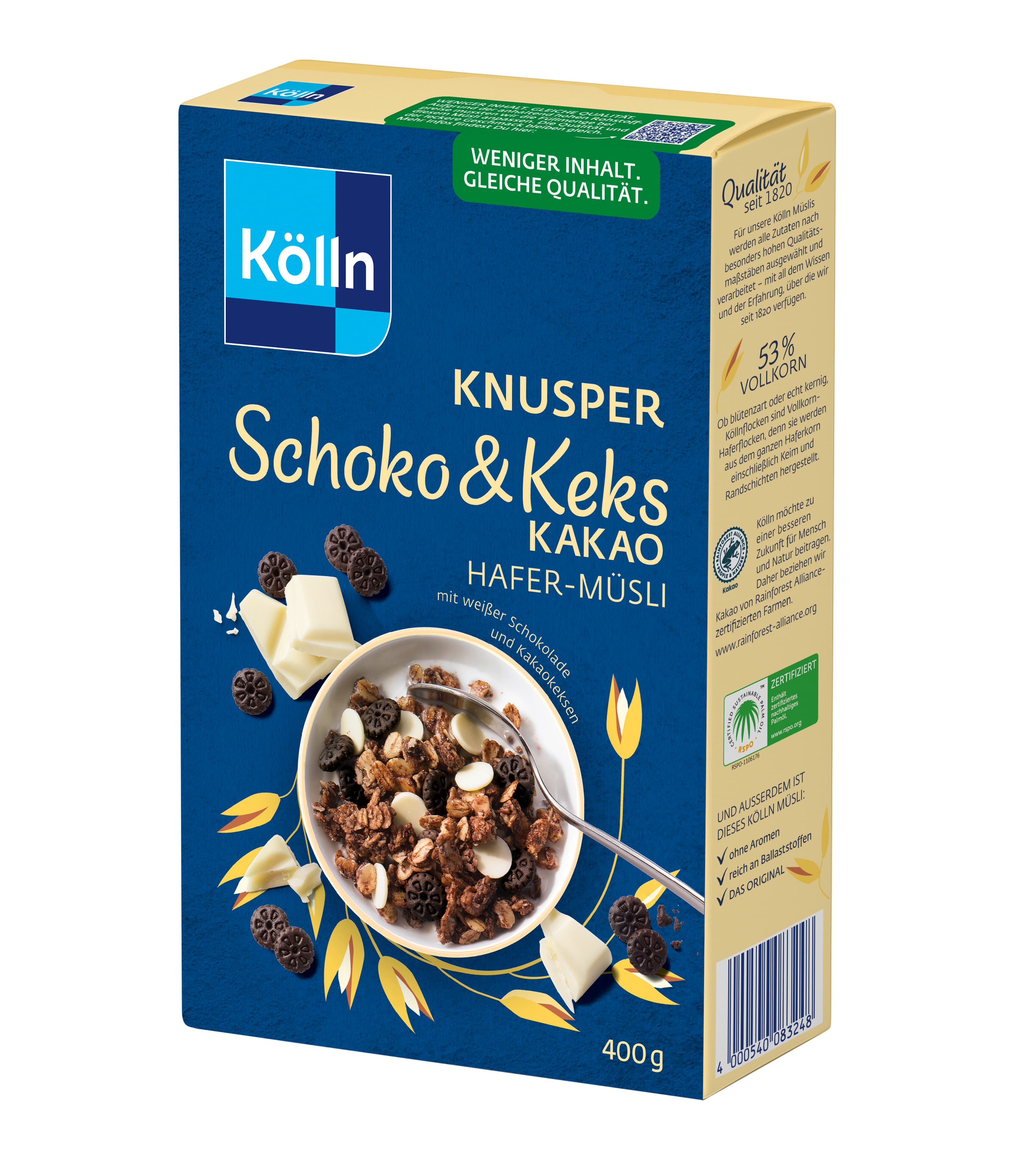 Kölln Knusper Schoko & Keks Kakao Hafer-Müsli