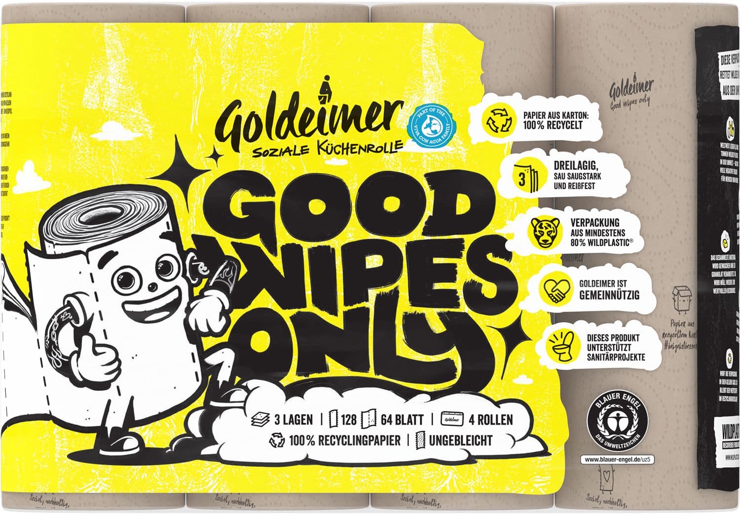 Goldeimer Soziale Küchenrolle Good Wipes Only