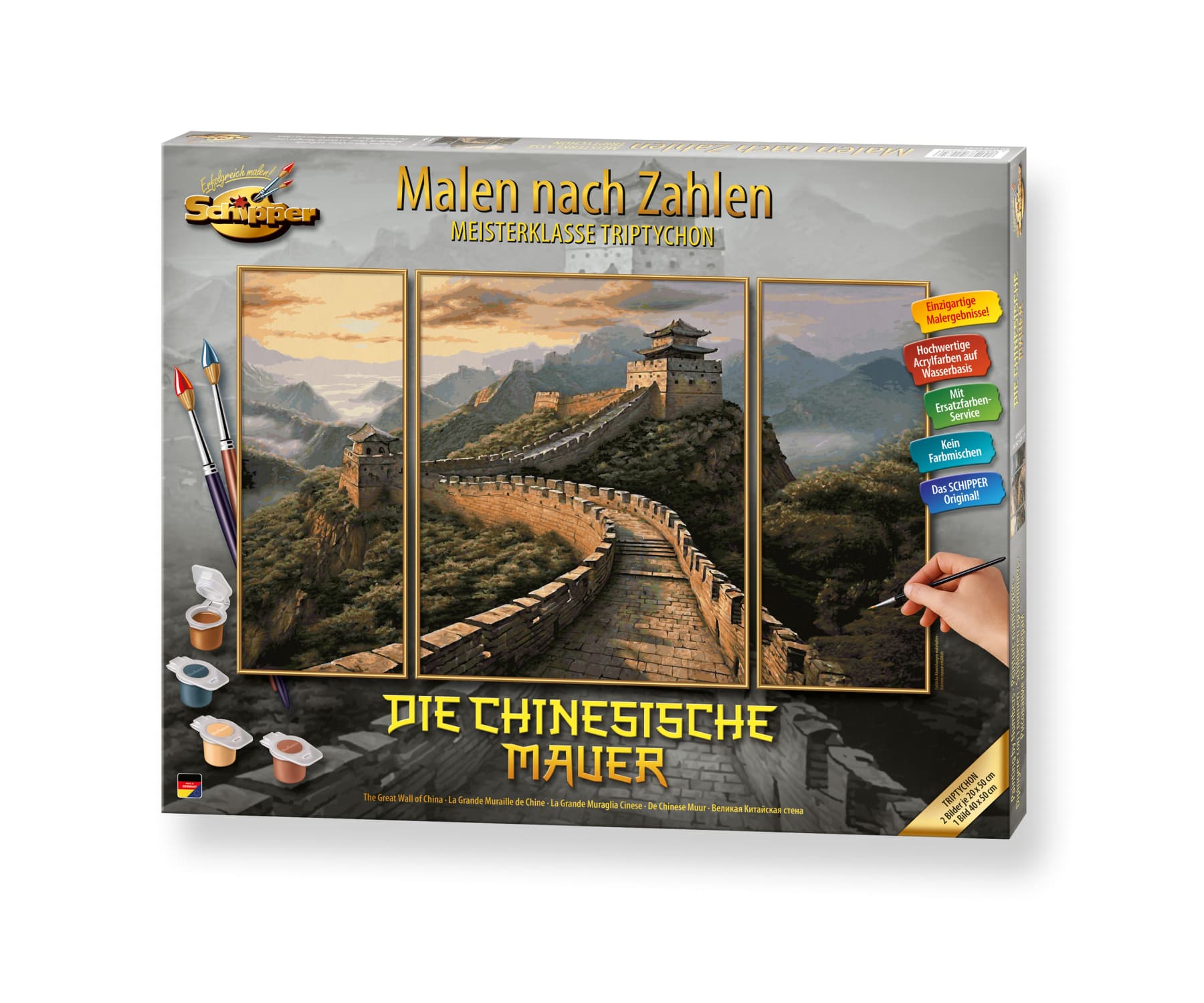 Schipper Malen nach Zahlen - Motiv Gruppe Triptychon - Die Chinesische Mauer