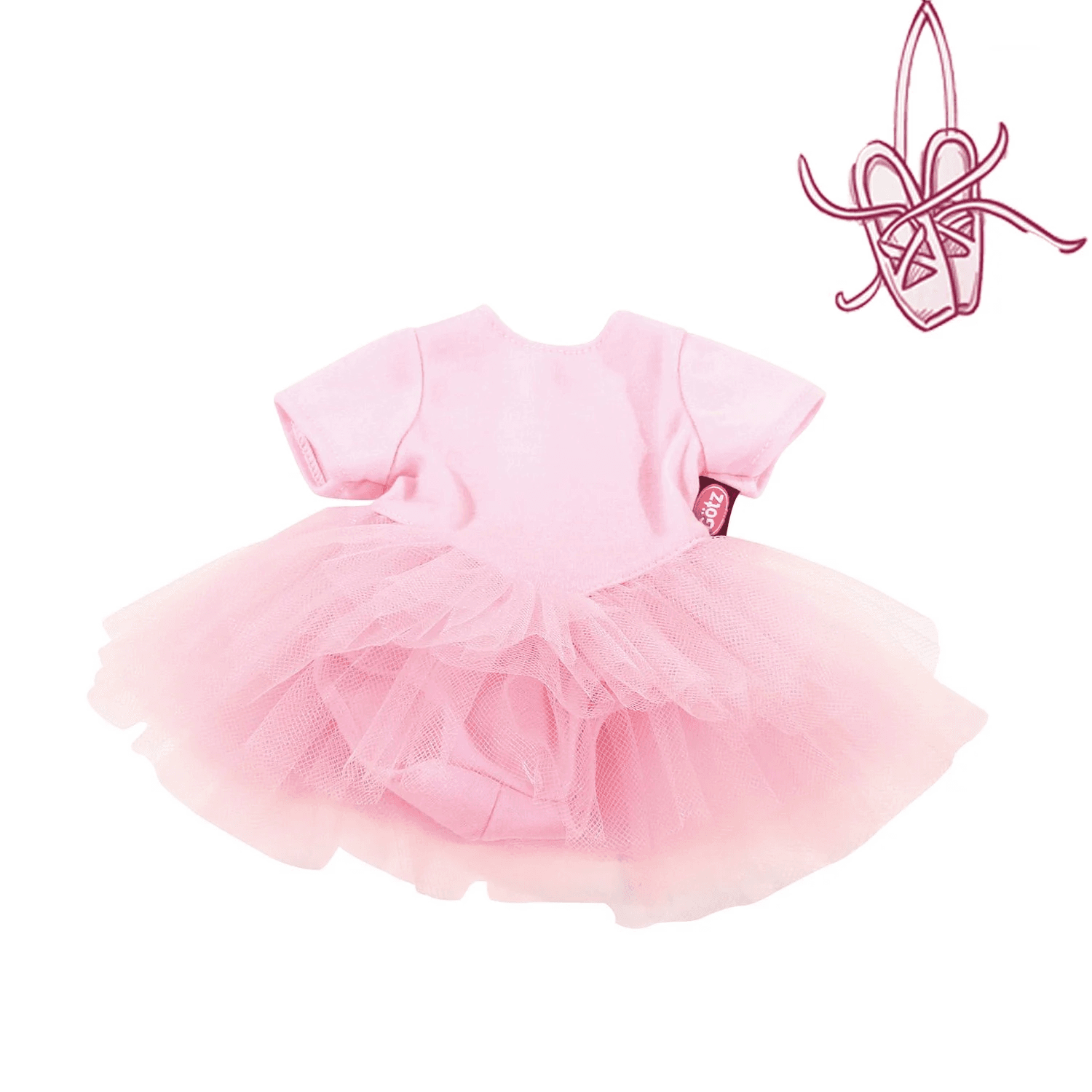 Götz Ballettanzug rosa für Babypuppen 42–46 cm