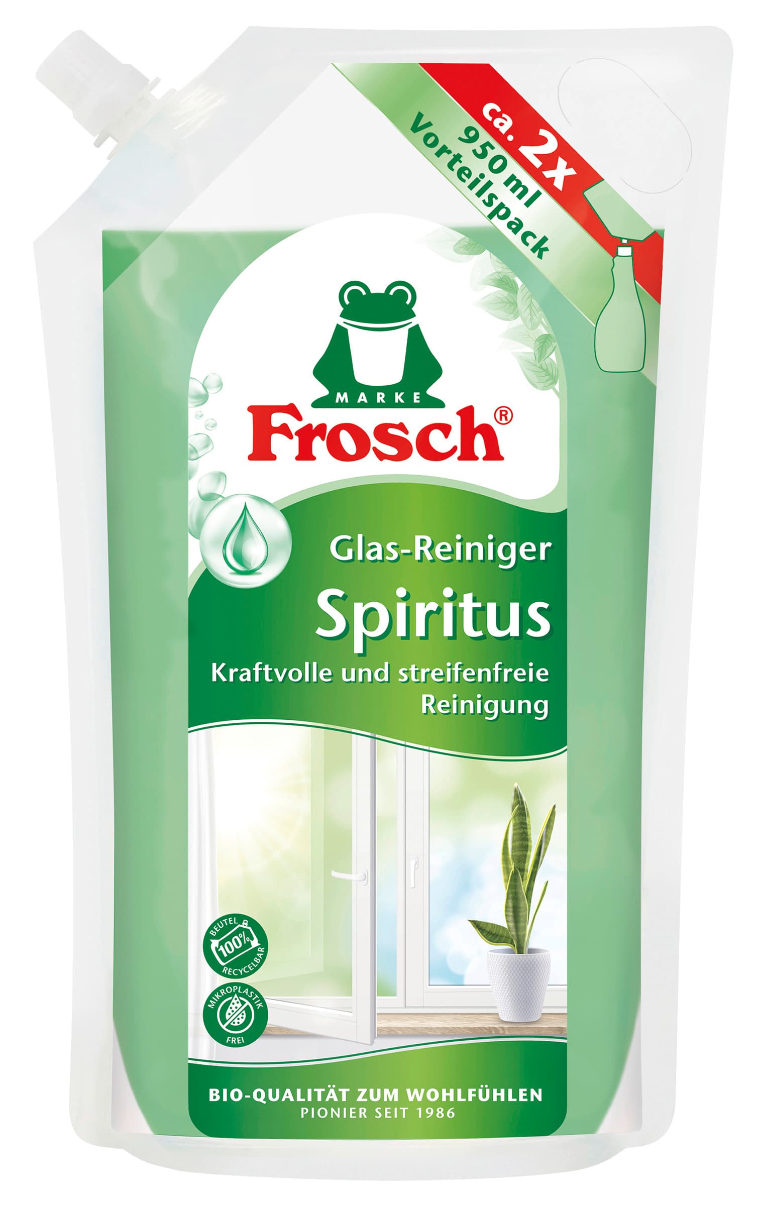 Frosch Spiritus Glas-Reiniger Nachfüllbeutel
