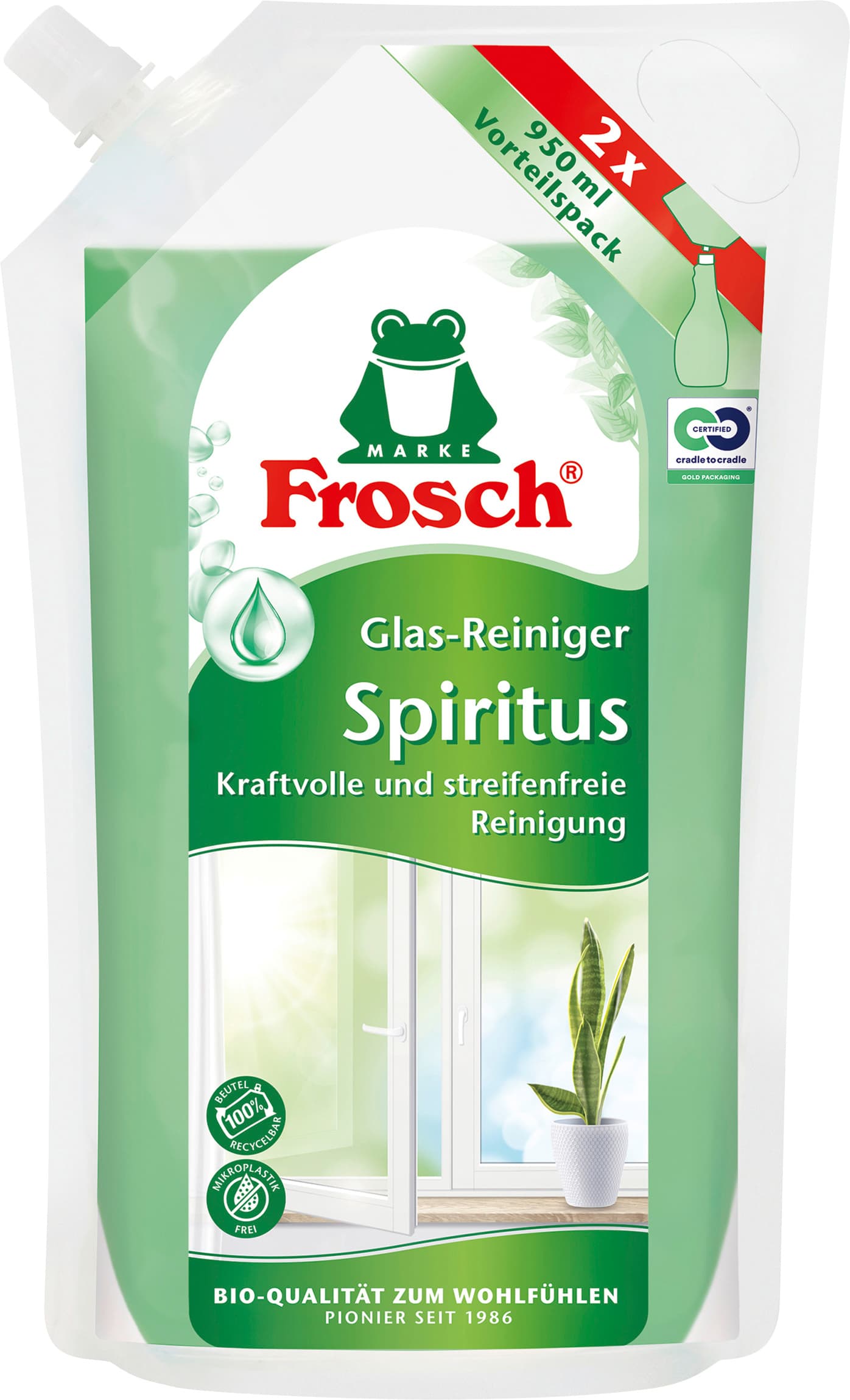 Frosch Spiritus Glas-Reiniger Nachfüllbeutel