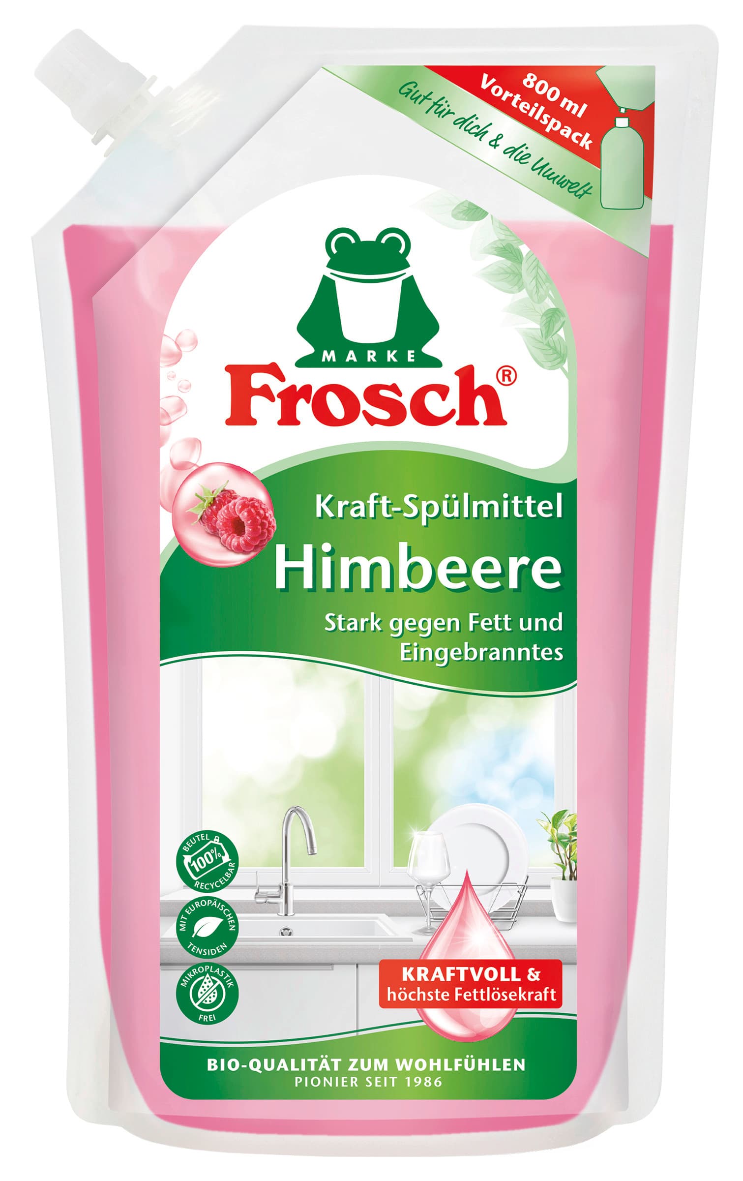 Frosch Himbeere Spül-Gel Nachfüllbeutel