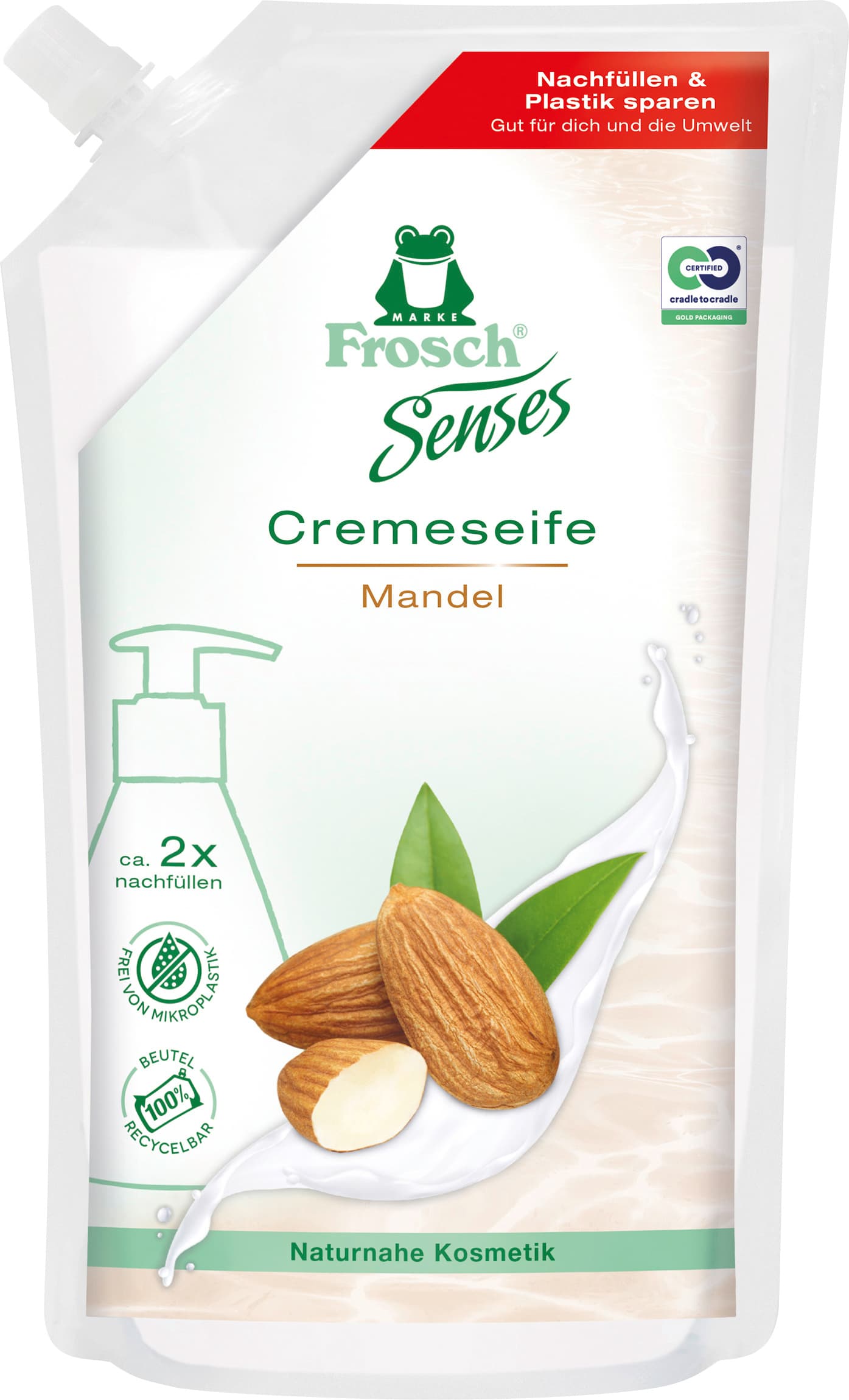 Frosch Reine Pflege Mandelmilch Cremeseife Nachfüllung