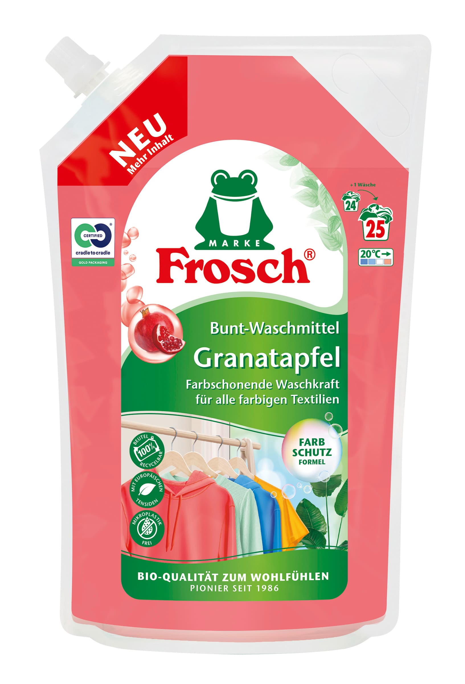 Frosch Bunt-Waschmittel Granatapfel