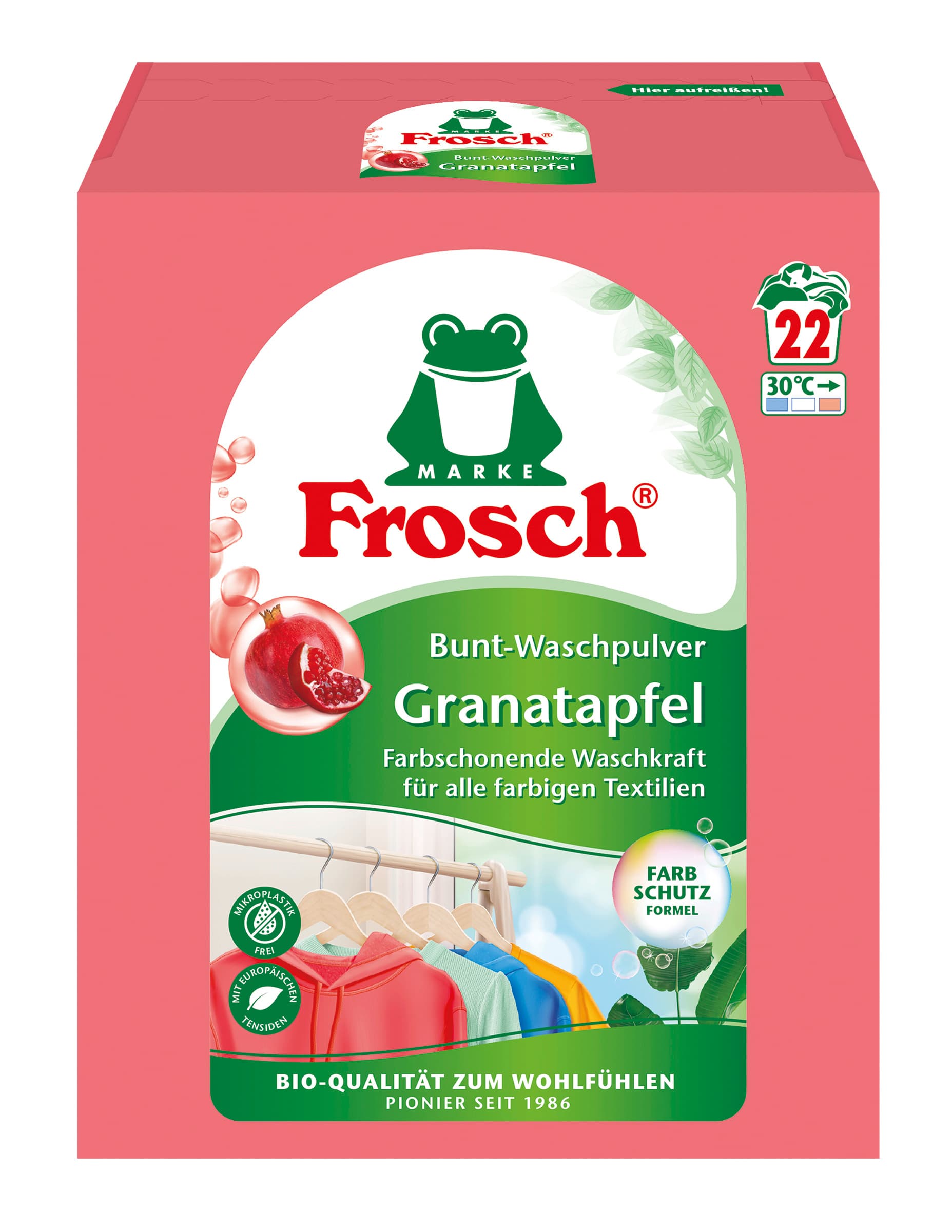 Frosch Colorwaschmittel Granatapfel Bunt-Waschpulver
