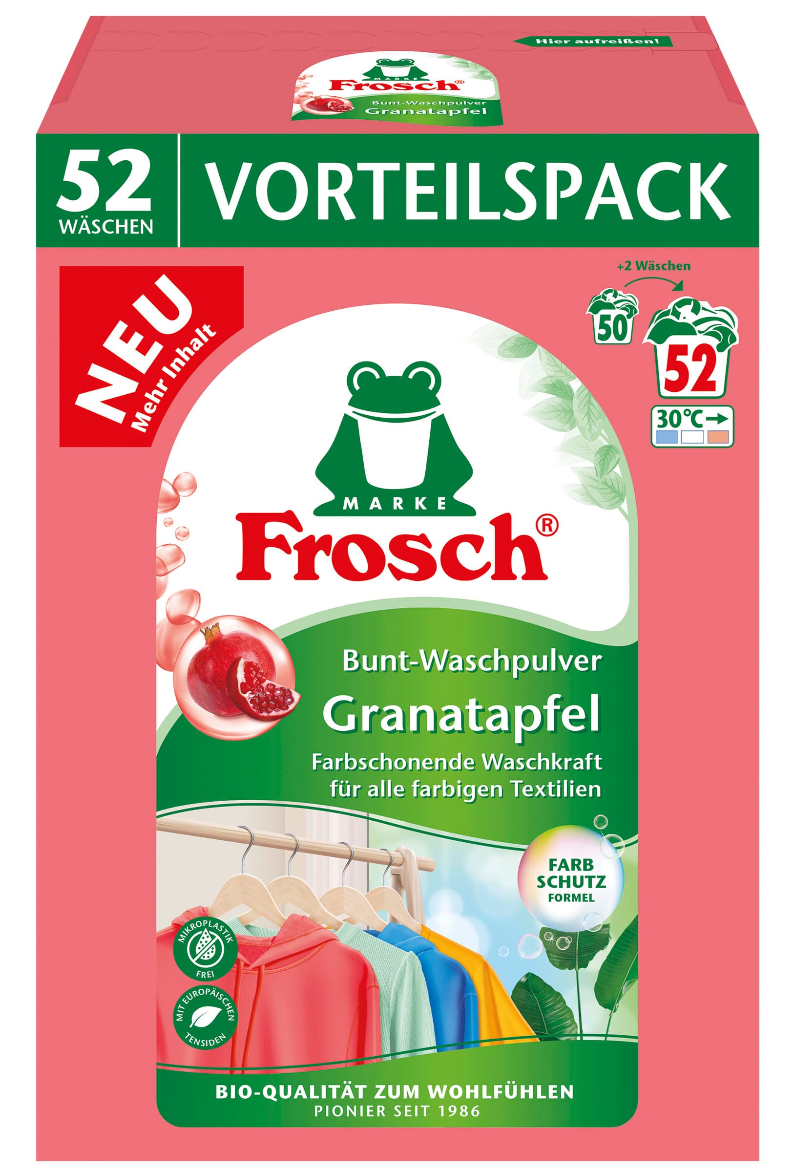 Frosch Colorwaschmittel Granatapfel Bunt-Waschpulver