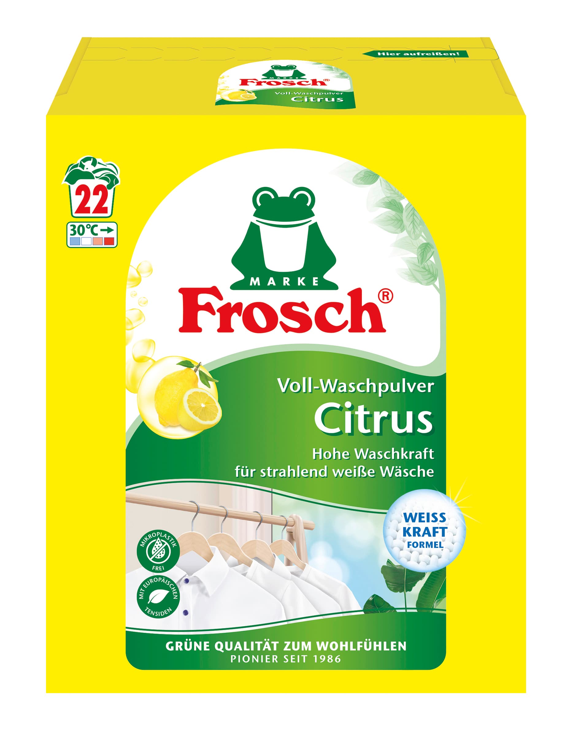Frosch Voll-Waschpulver Citrus