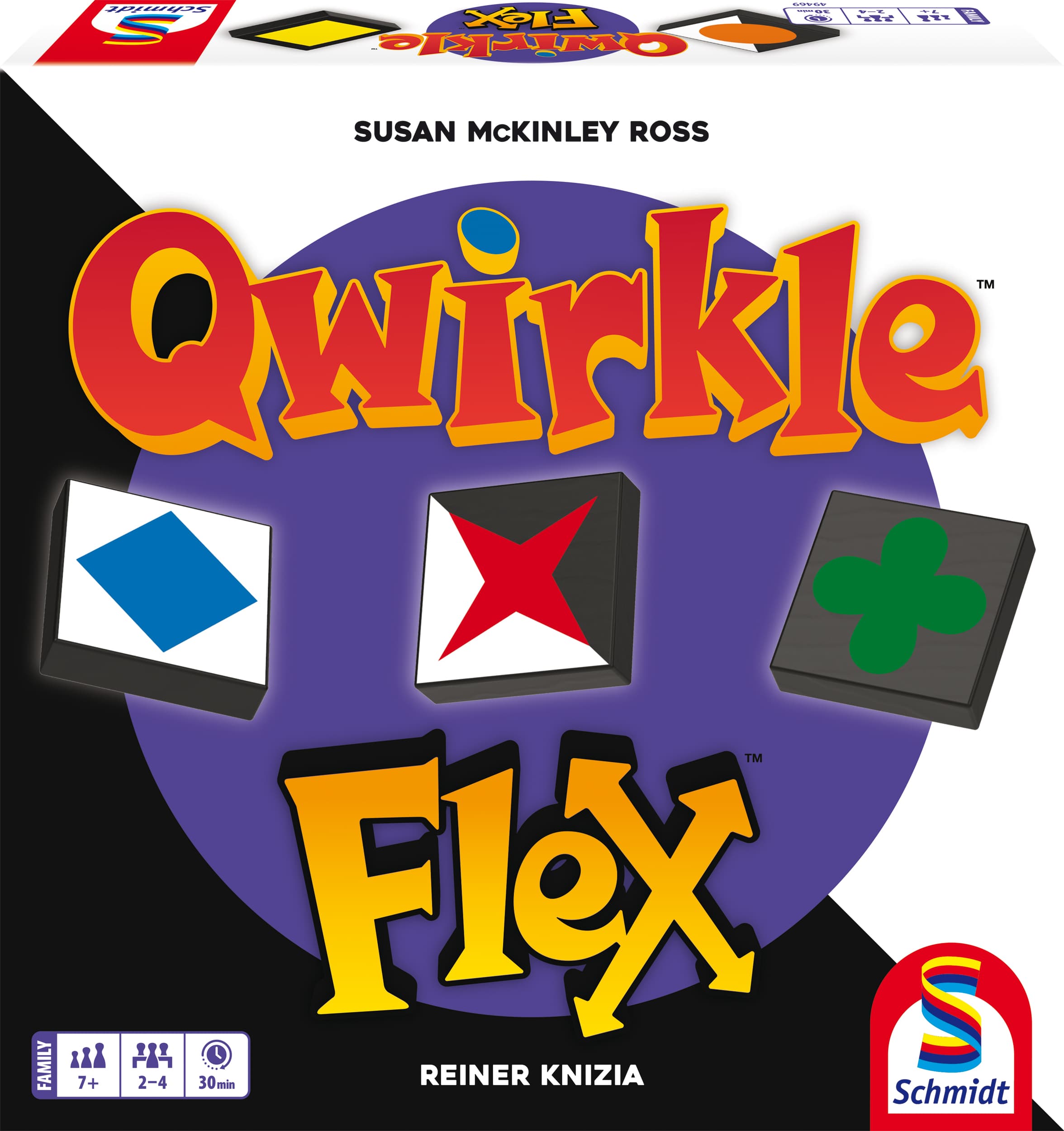 Schmidt Spiele - Qwirkle Flex Familienspiel Strategiespiel ab 7 Jahren für 2–4 Spieler