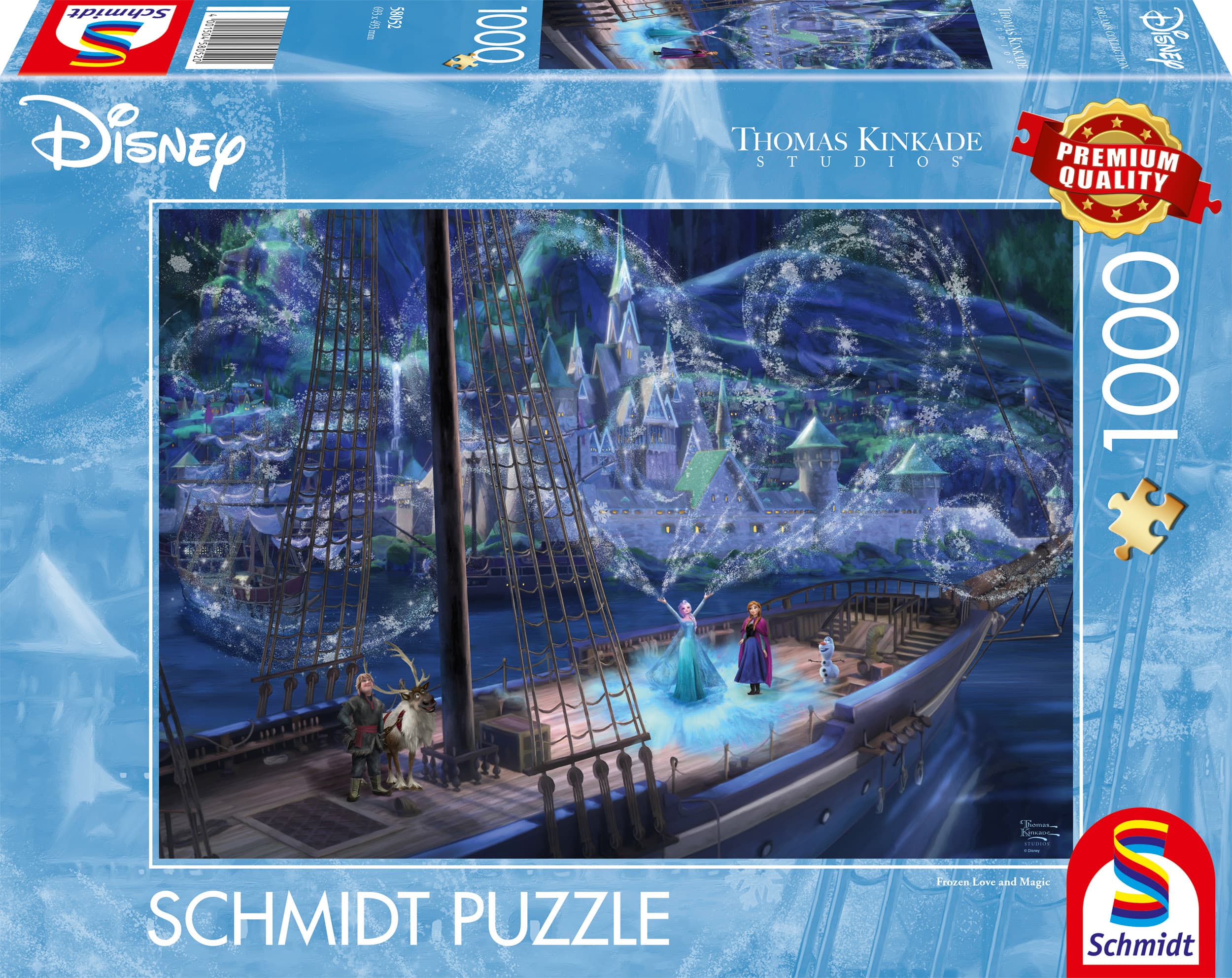 Schmidt Spiele Thomas Kinkade Disney Frozen Love and Magic Puzzle 1000 Teile