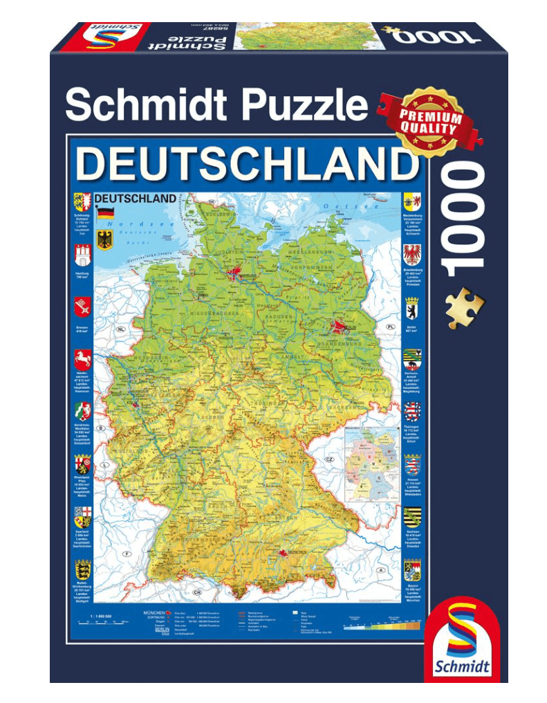 Schmidt Spiele Deutschlandkarte Puzzle 1000 Teile
