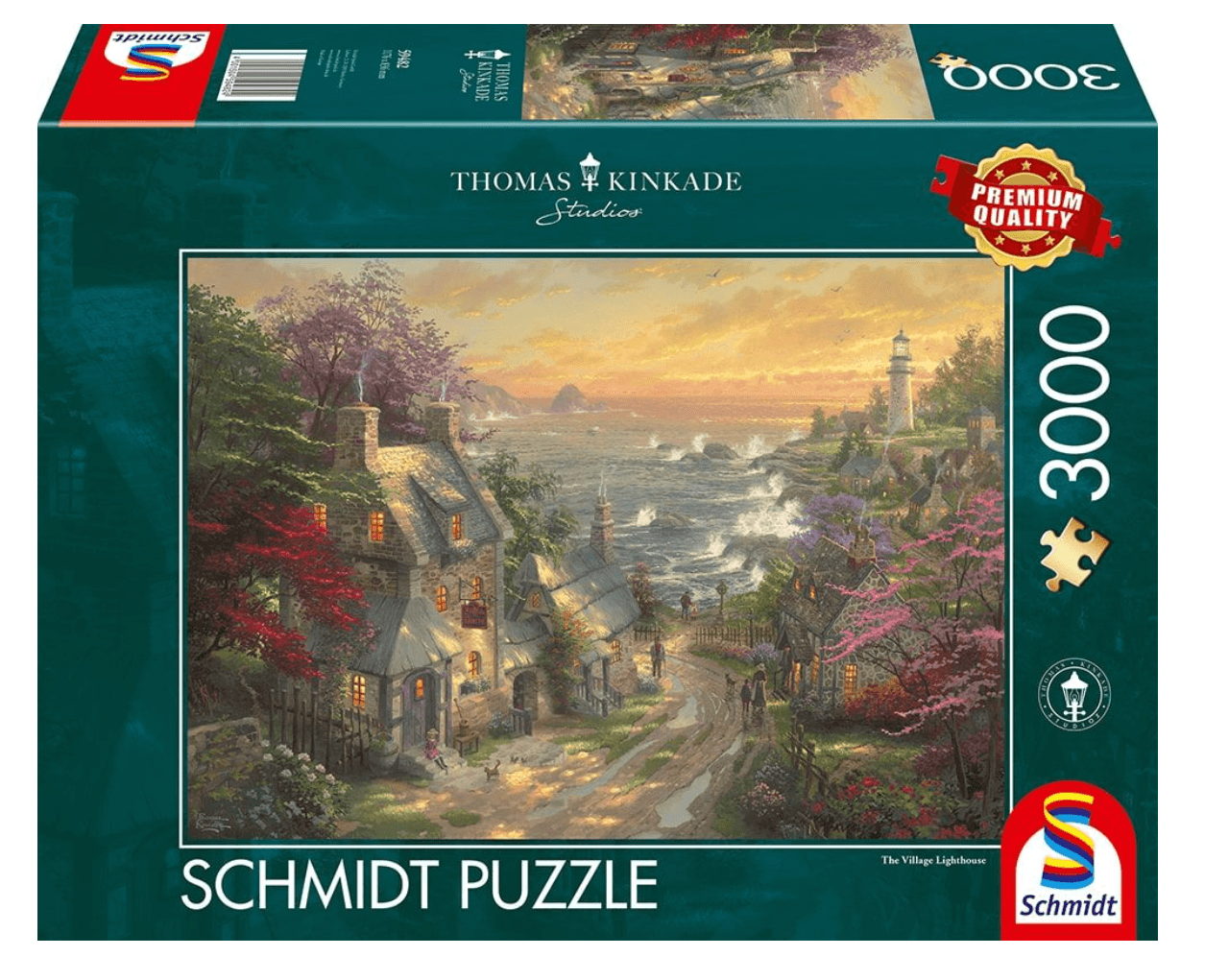 Schmidt Spiele Thomas Kinkade Dörfchen am Leuchtturm Puzzle 3000 Teile