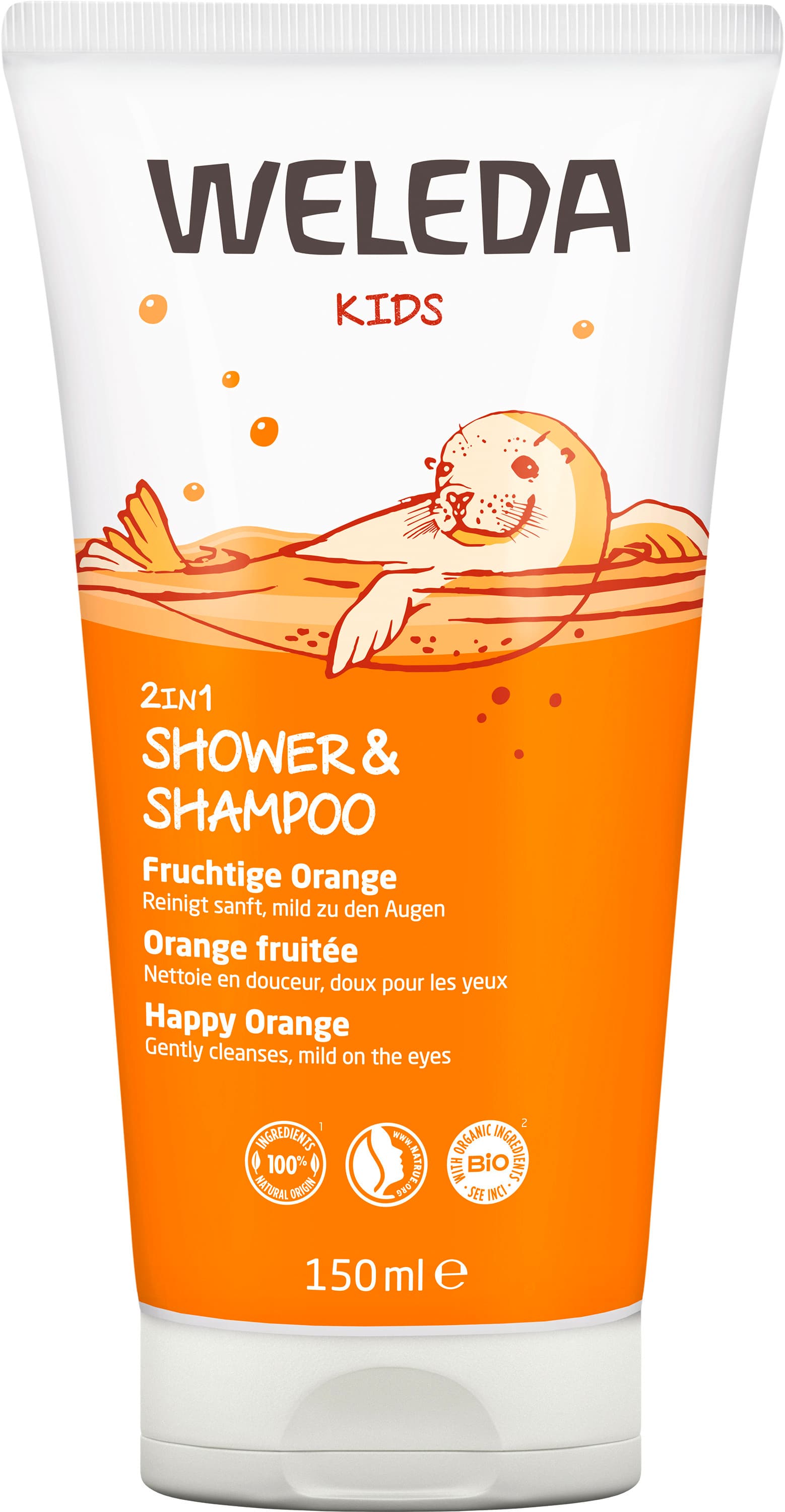 WELEDA Kids 2in1 Shower & Shampoo Fruchtige Orange