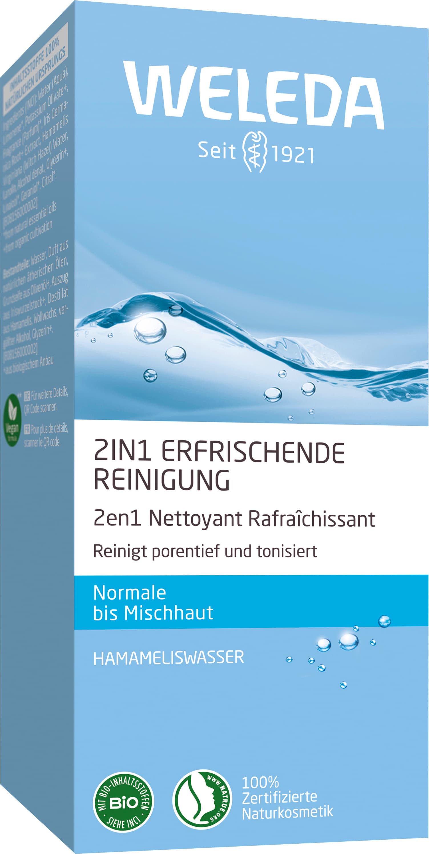 WELEDA HAMAMELISWASSER 2in1 Erfrischende Reinigung