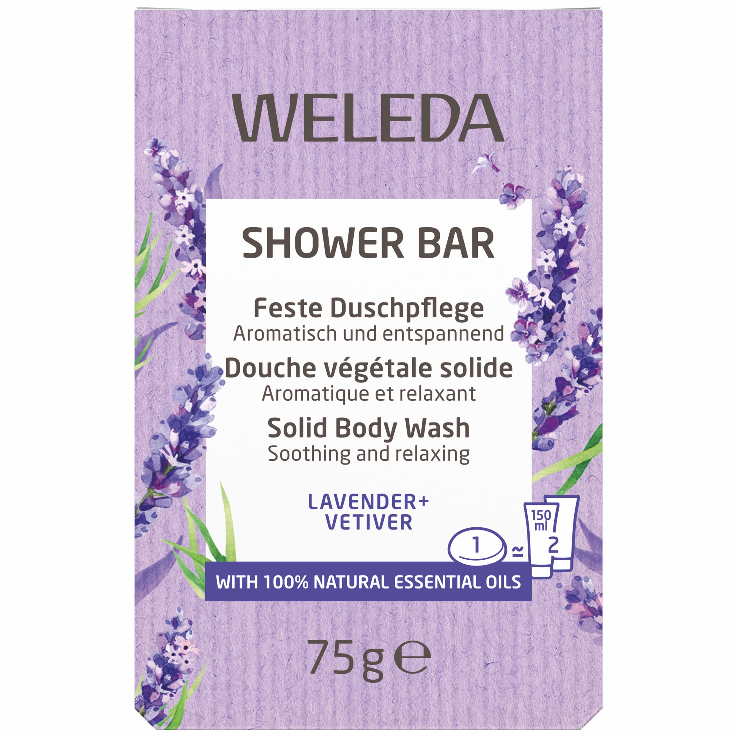 WELEDA Feste Duschpflege Lavender + Vetiver